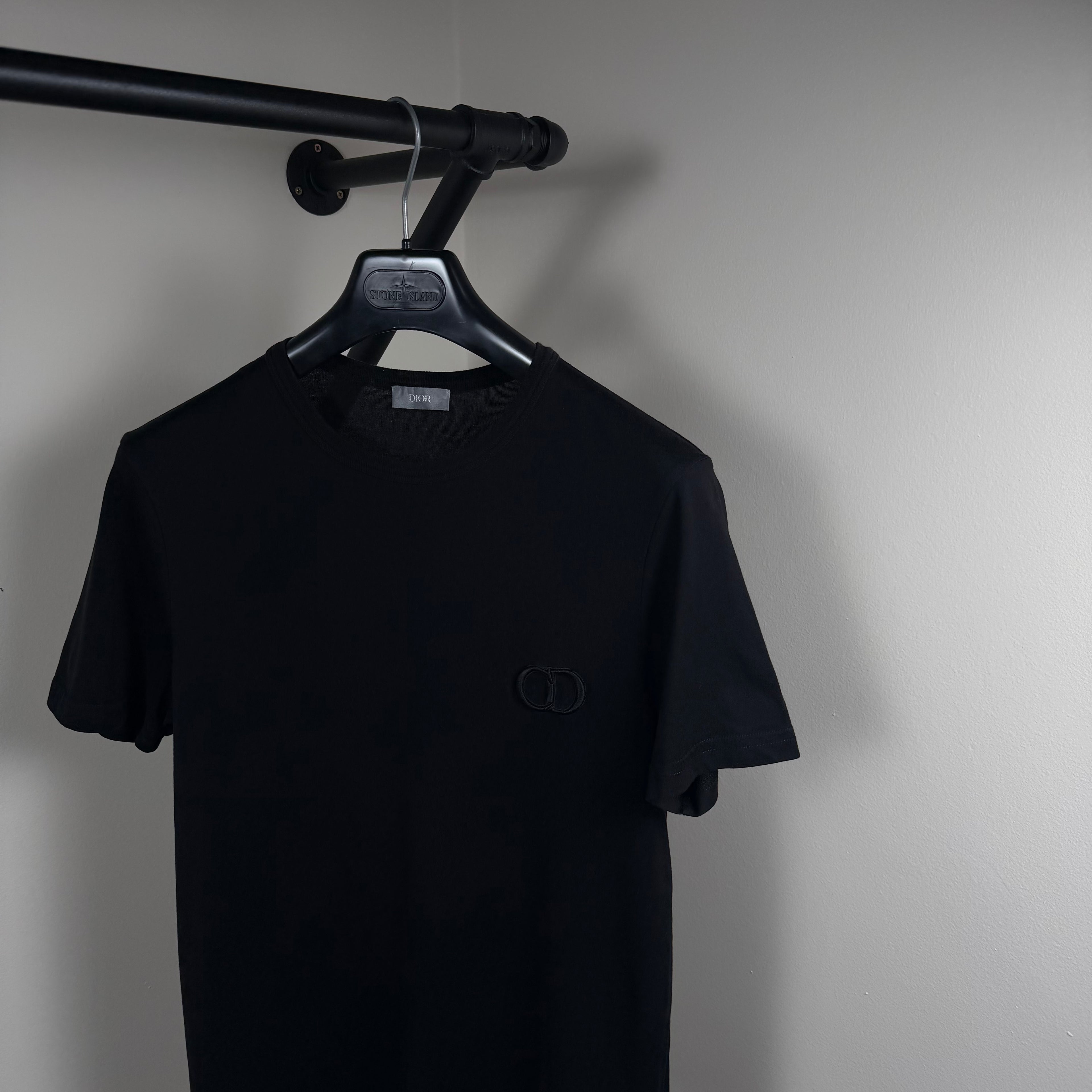 Dior CD Black T-Shirt - Small 18.5’’