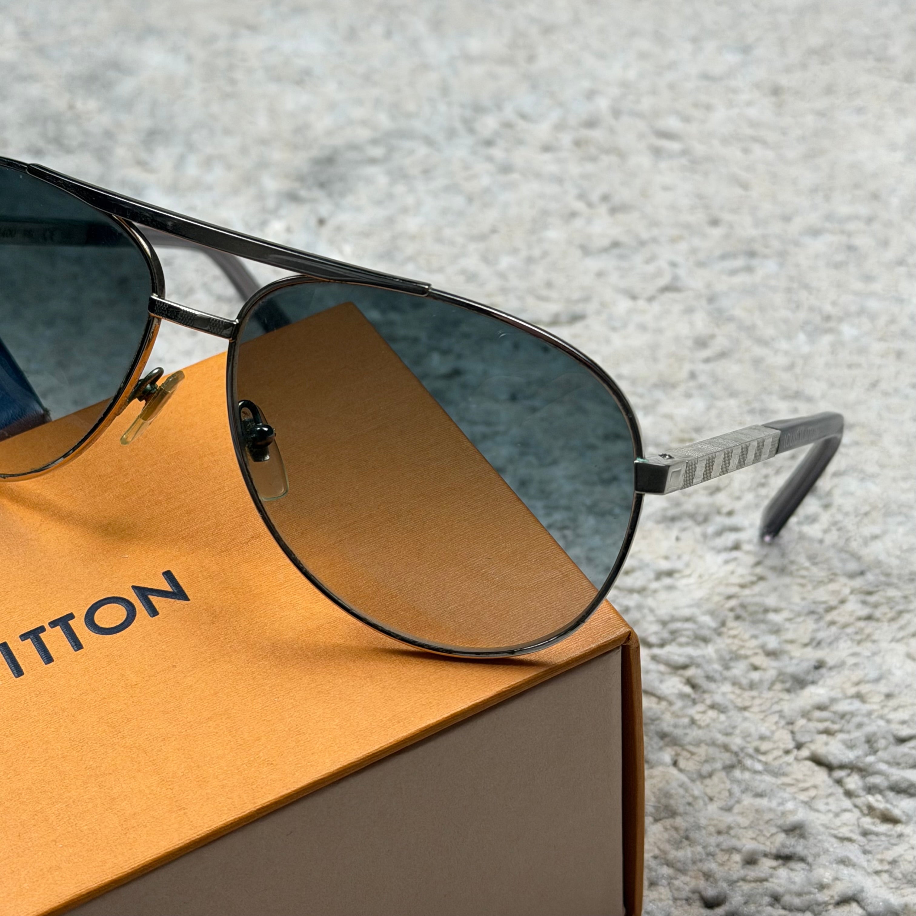 Louis Vuitton Aviator Sunglasses Silver
