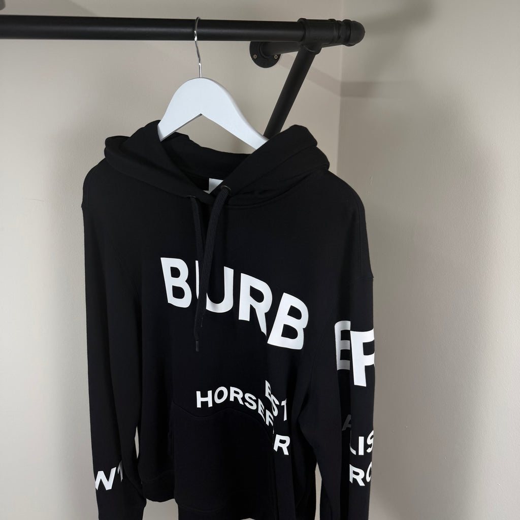 Burberry Black Horseferry Hoodie - M/L 22’’