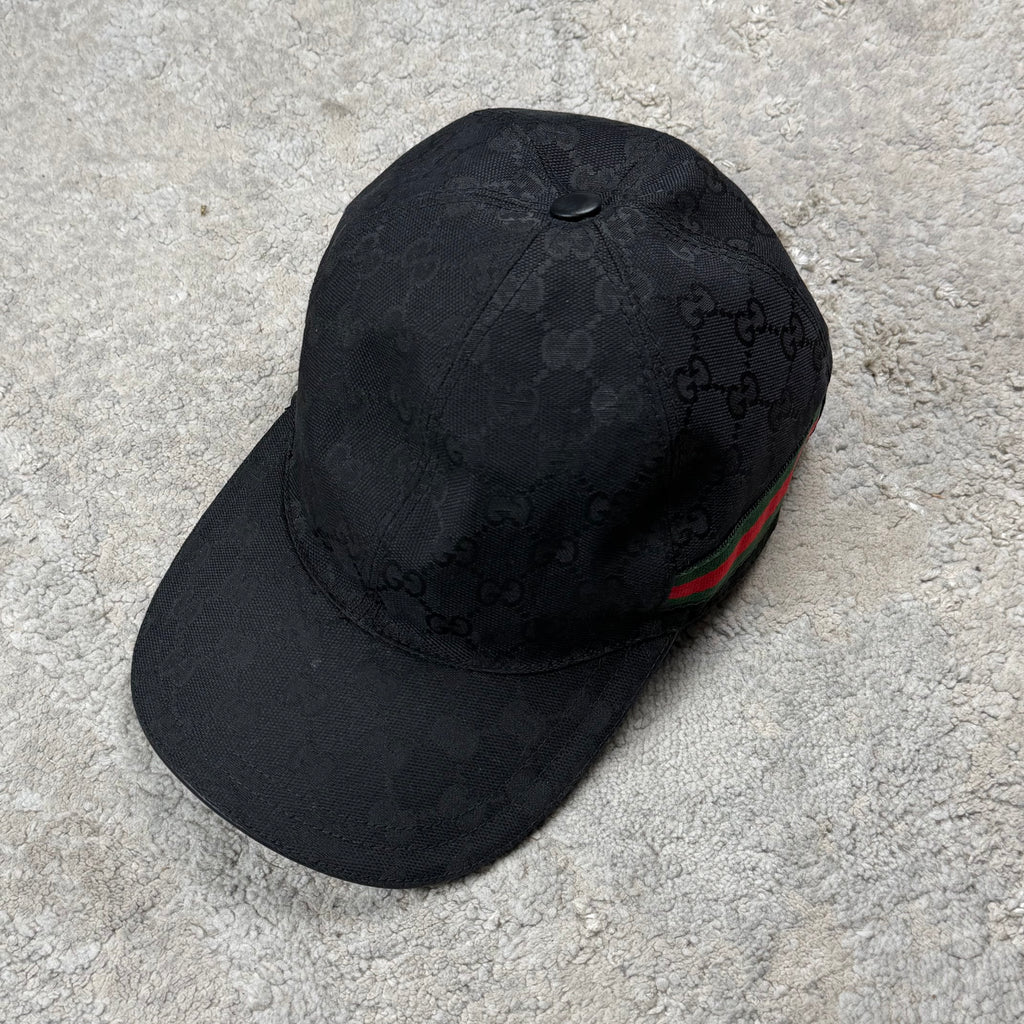 Gucci Black Canvas Baseball Cap - Medium (58cm)