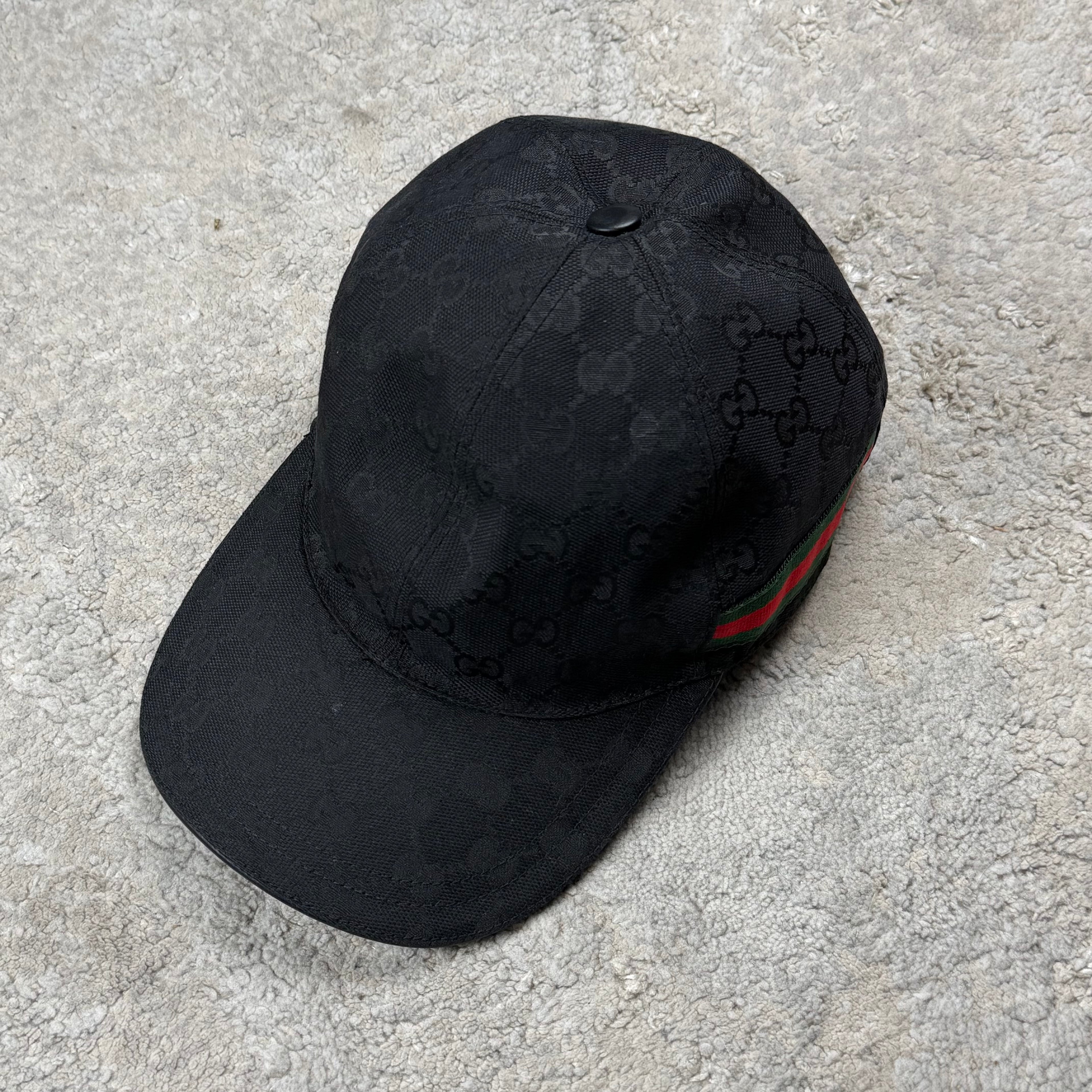 Gucci Black Canvas Baseball Cap - Medium (58cm)