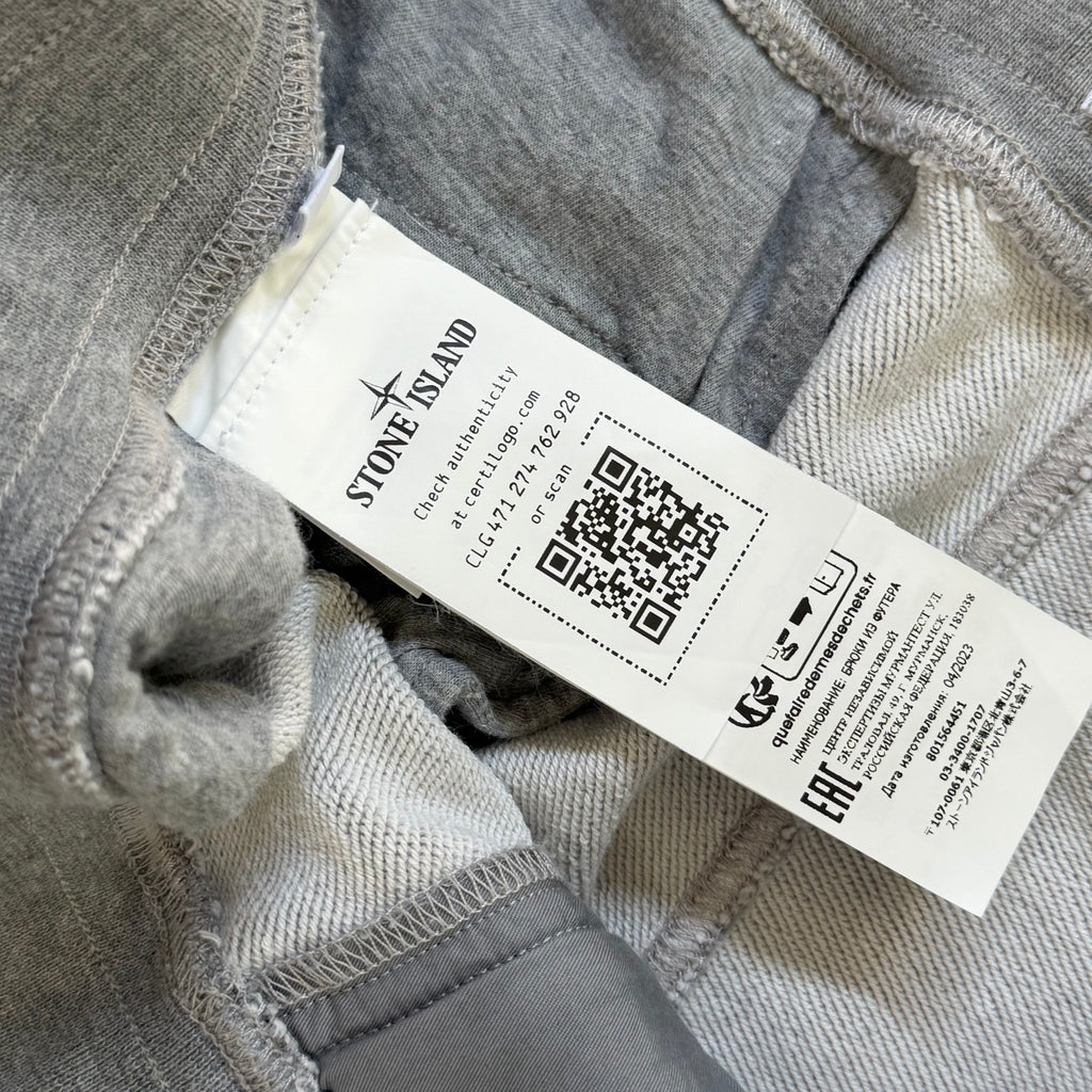 Stone Island Grey Cotten Joggers - Large