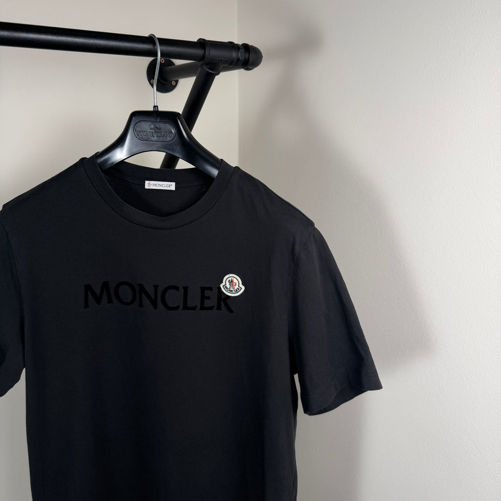 Moncler Black Graphic T-Shirt - Large 21’’