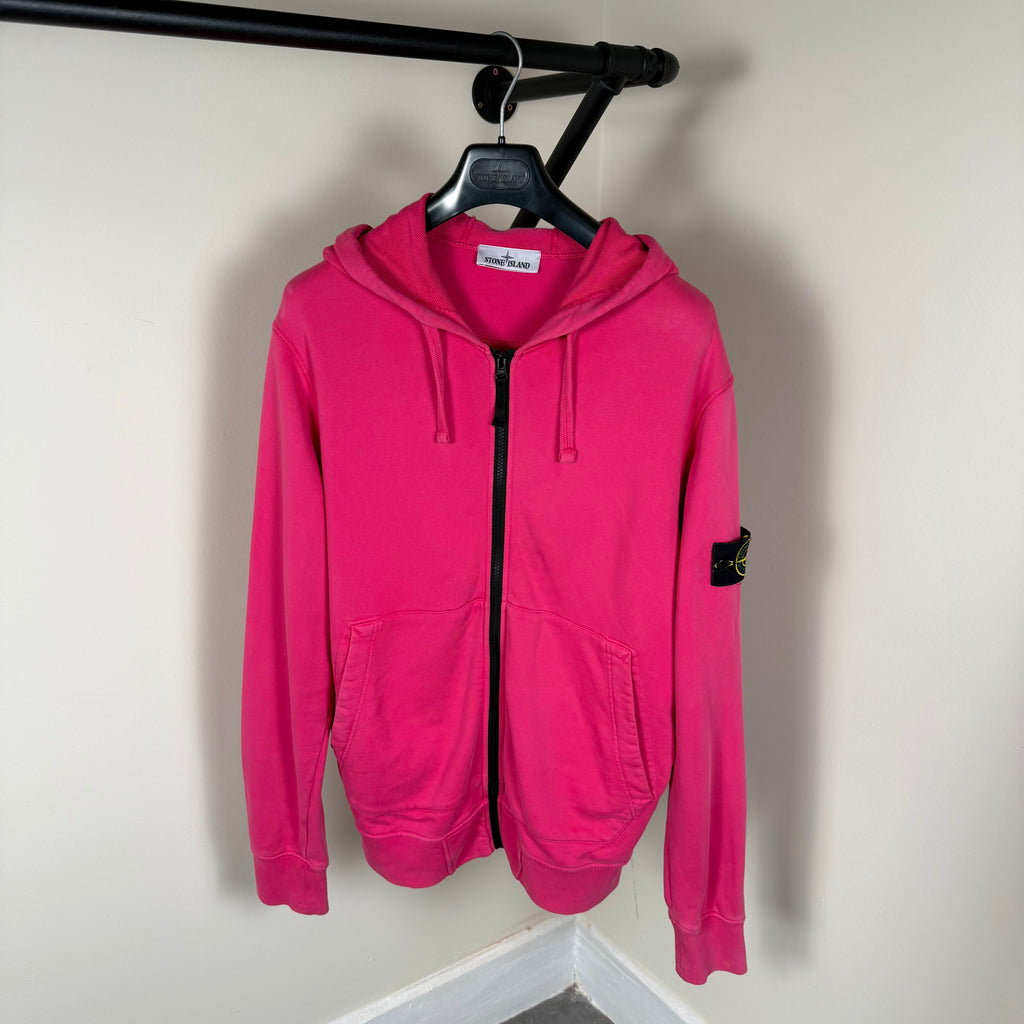 Stone Island Pink Zip Up Hoodie - Large L 24’’