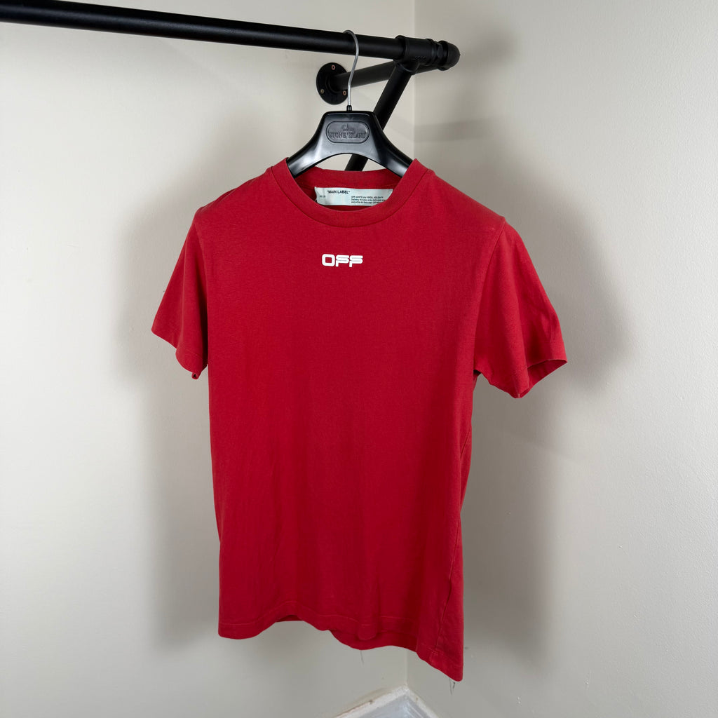Off White Tape Cross T-Shirt - Small 18’’