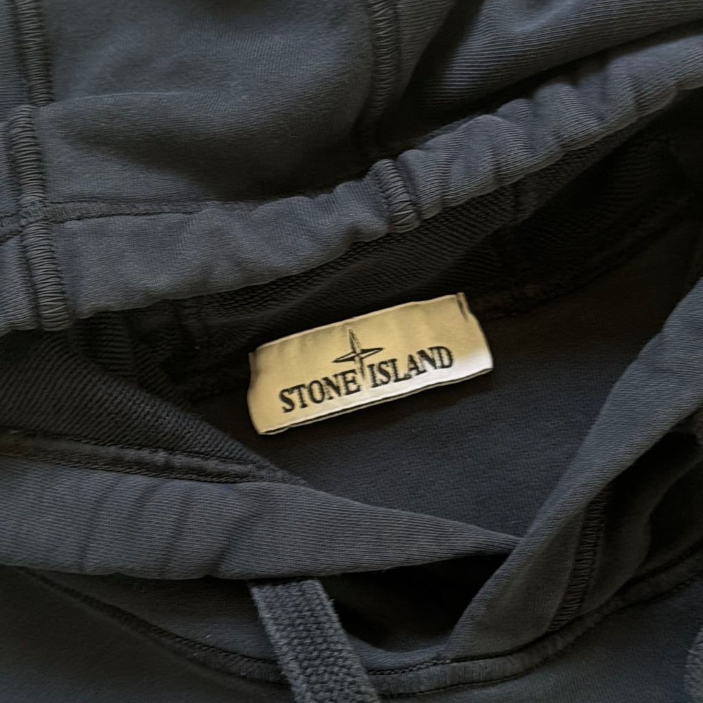Stone Island Navy Pullover Hoodie - Small 20.5’’