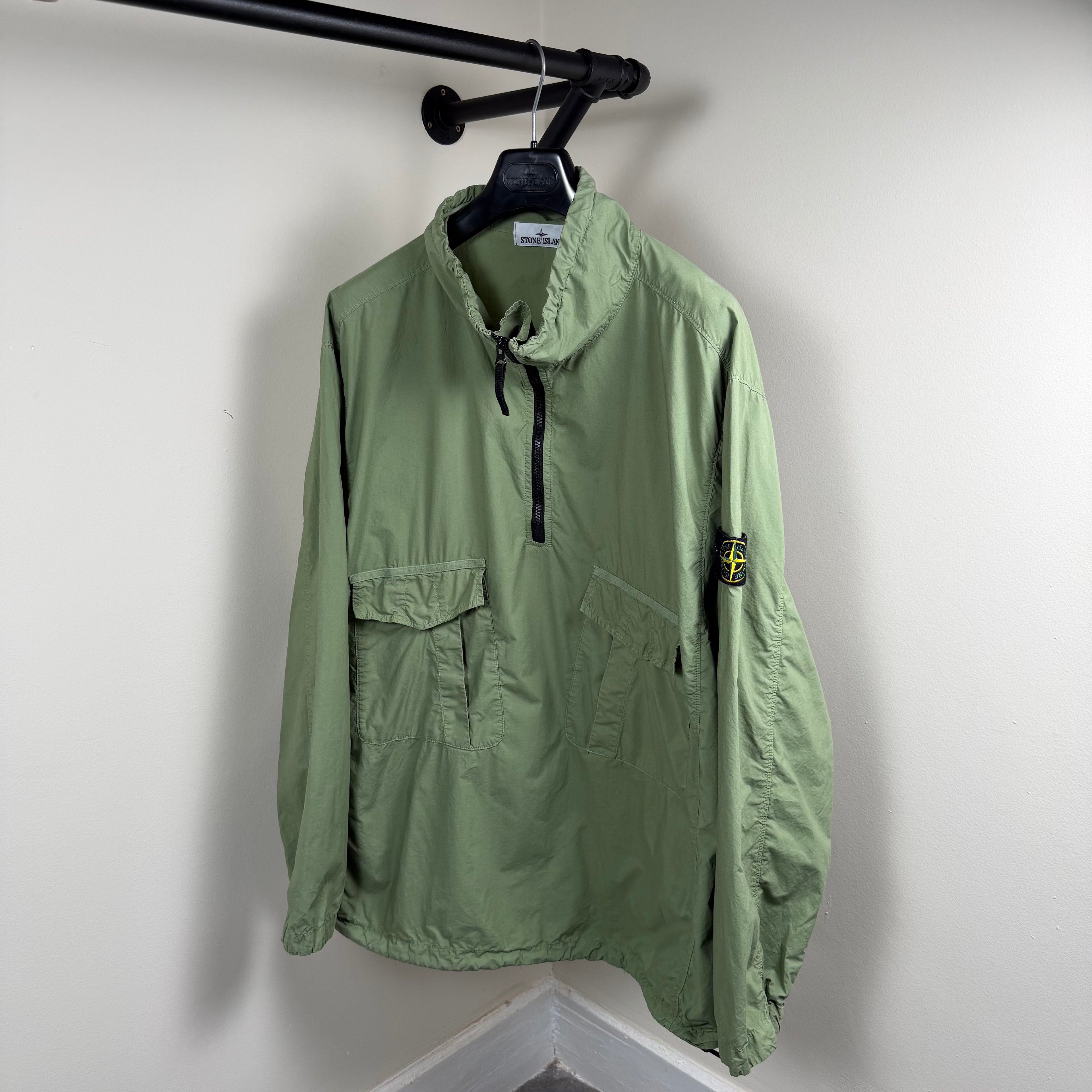 Stone Island 1/4 Zip Green Smock - 3XL 28’’