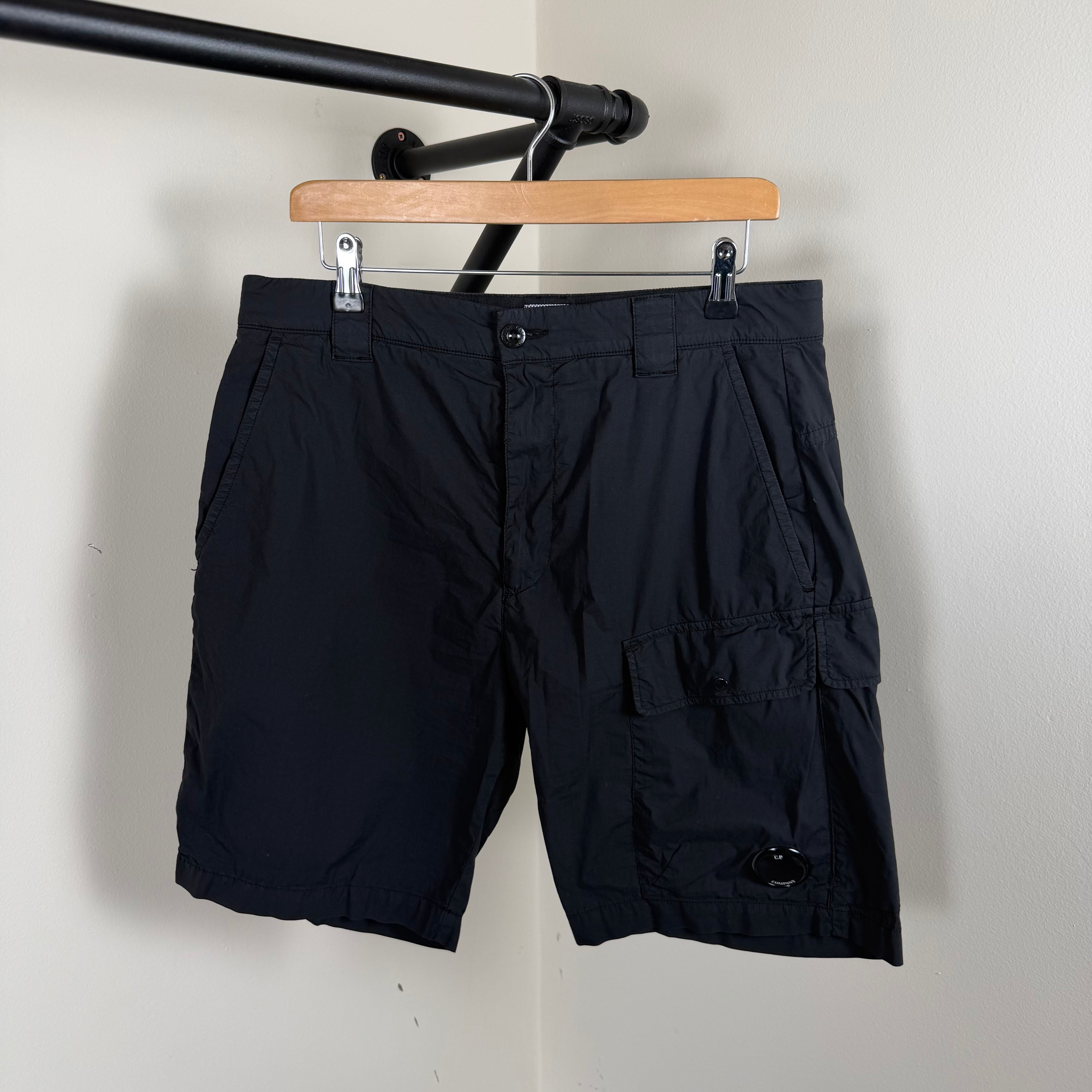 C.P Company Lens Cargo Shorts Black - 46 (32w)