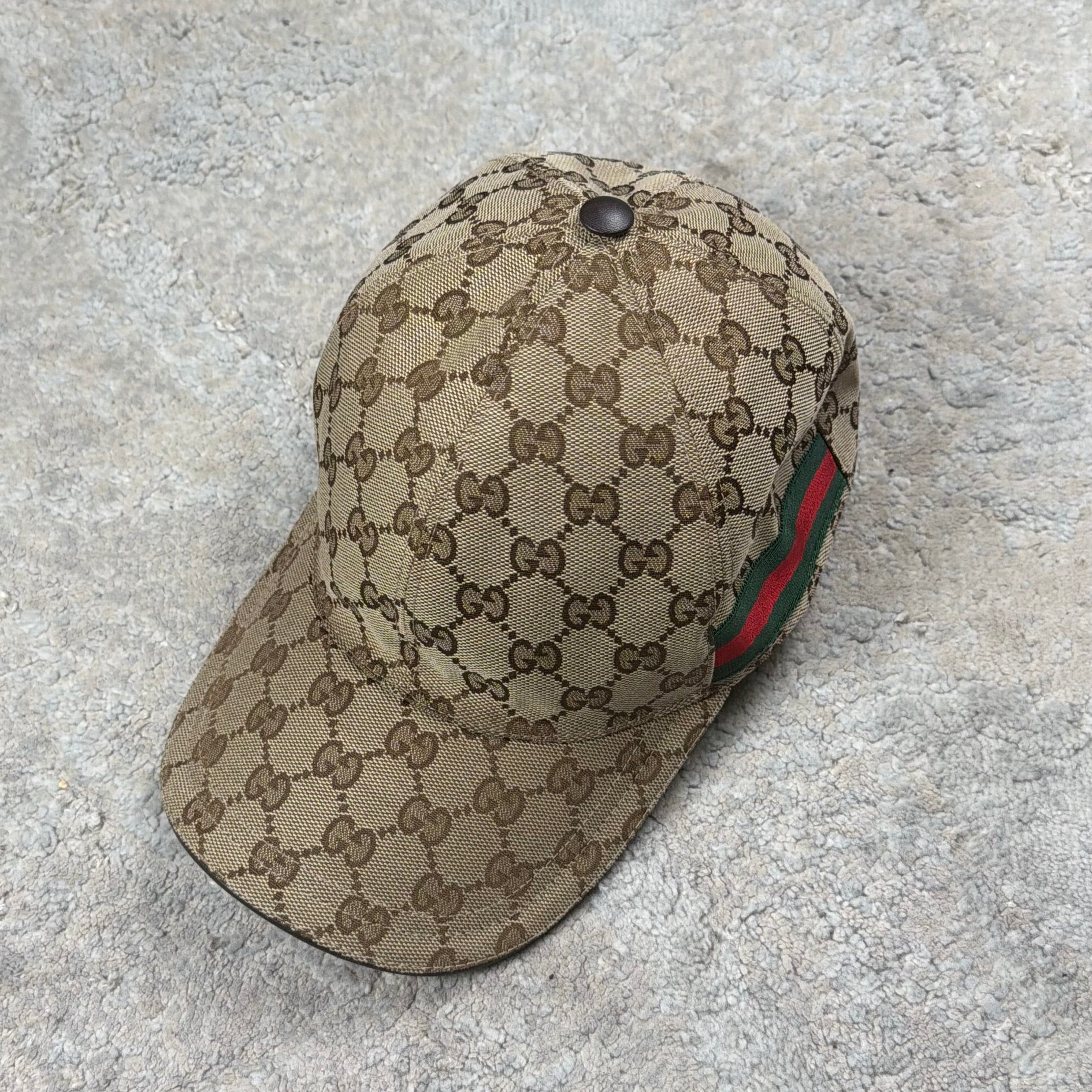 Gucci Biege Canvas Baseball Cap - Small (57cm)