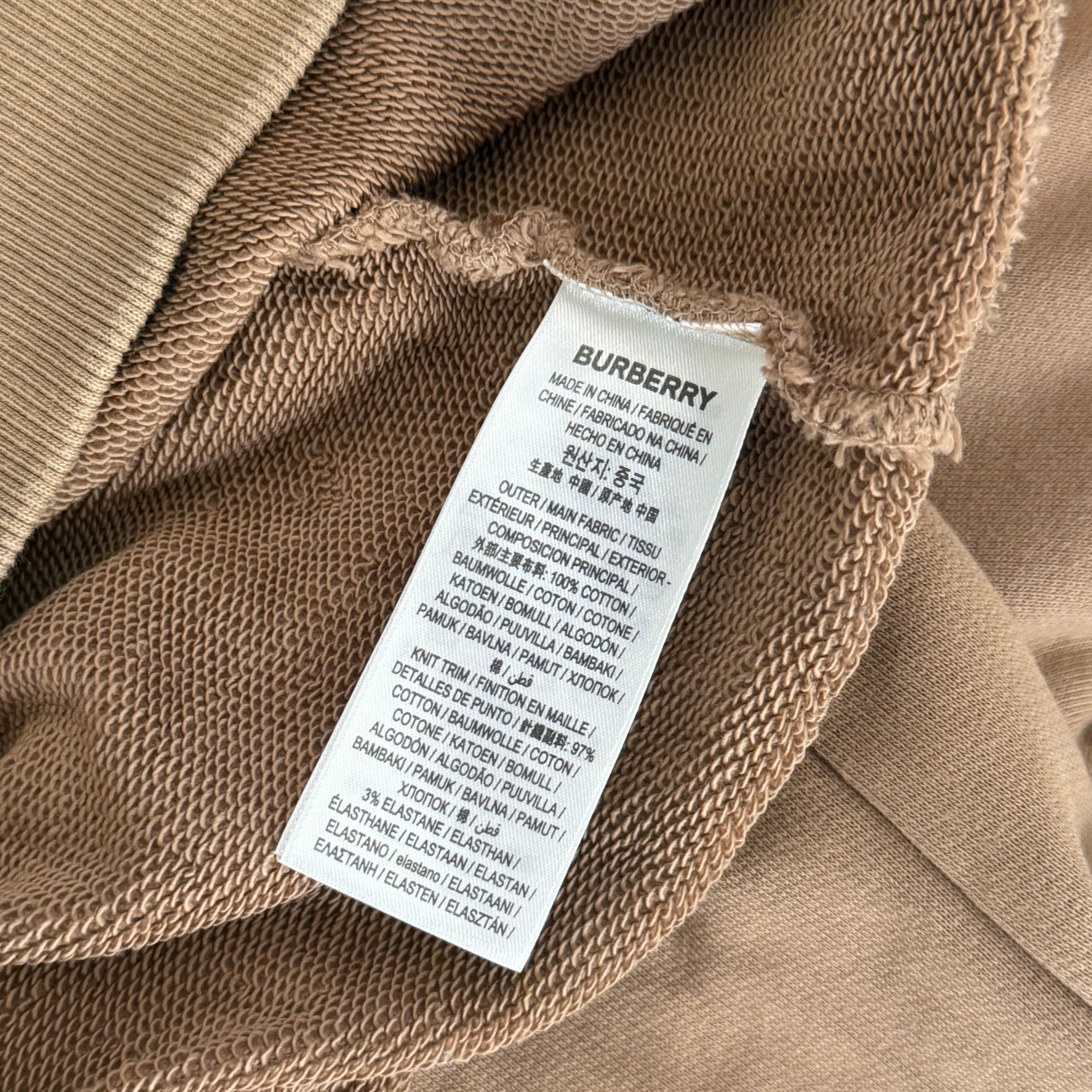 Burberry Biege Spellout Hoodie - XXL 26.5’’