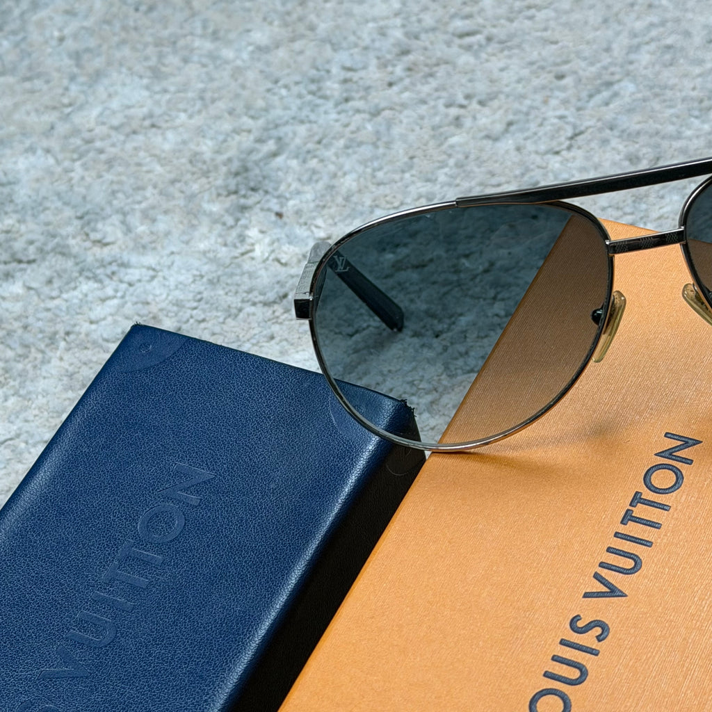 Louis Vuitton Aviator Sunglasses Silver