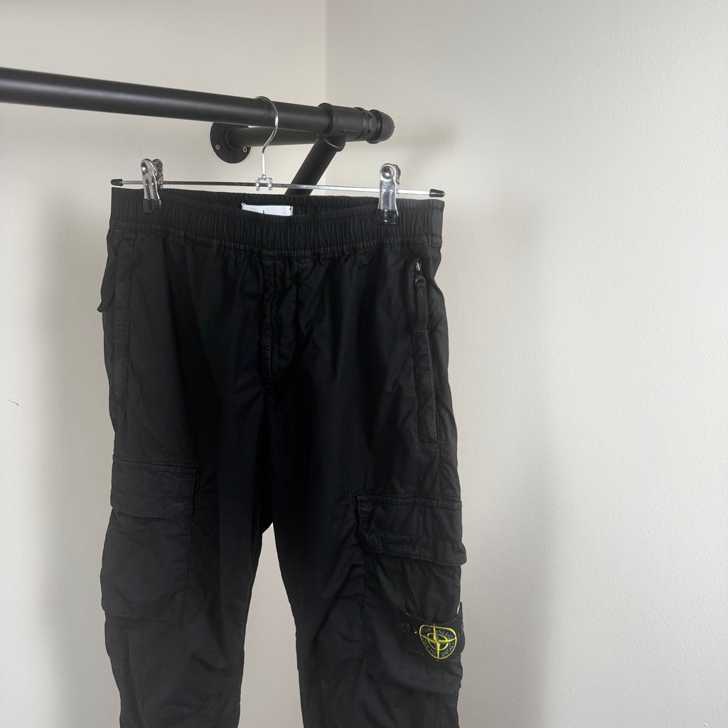 Stone Island Black Cargo Pants - 30W