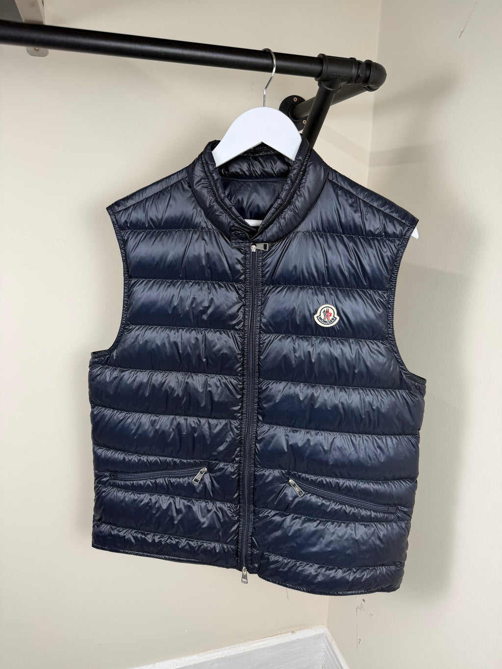 Moncler Gui Navy Gilet - Size 4 (Large 22’’)
