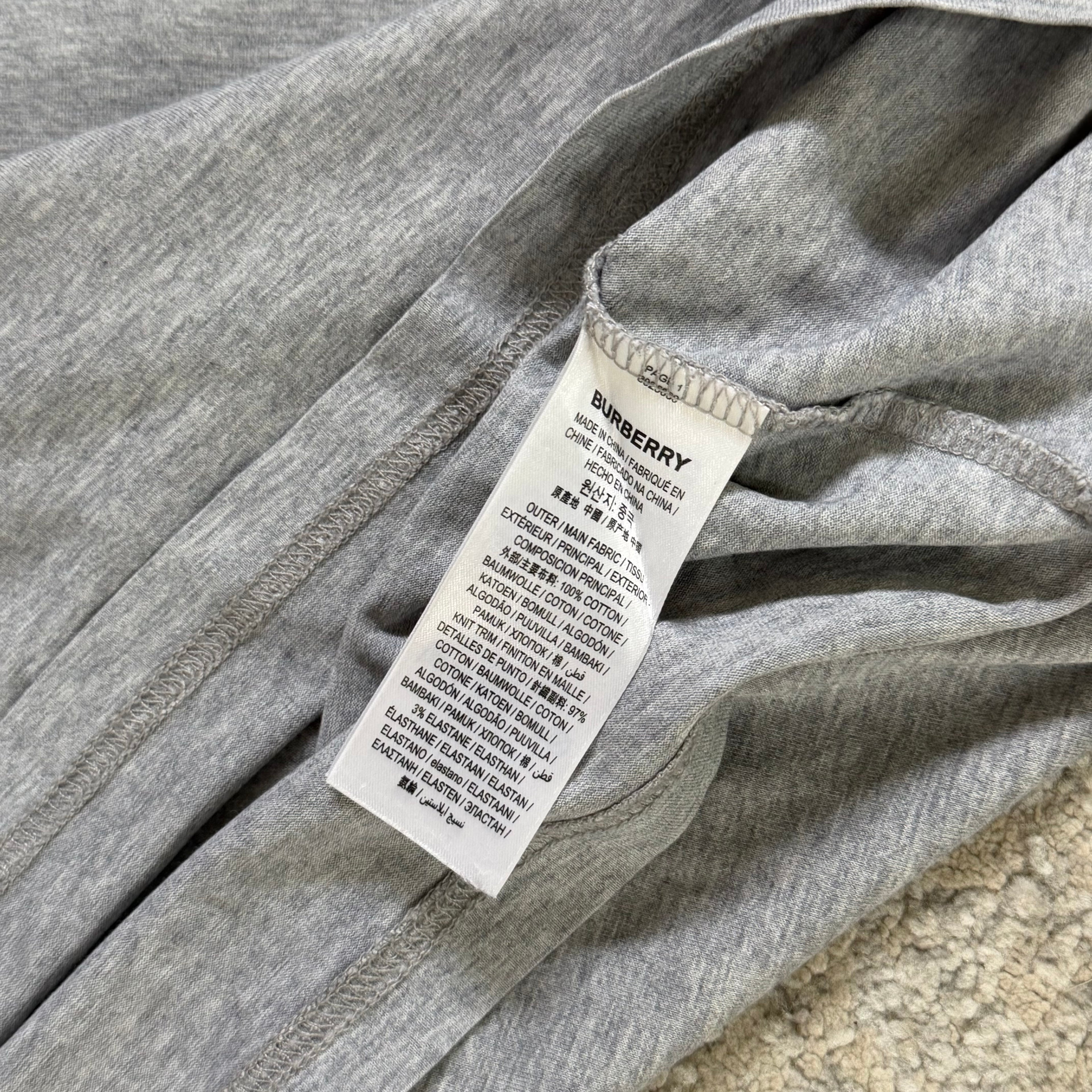 Burberry Grey TB T-Shirt - Small 19’’
