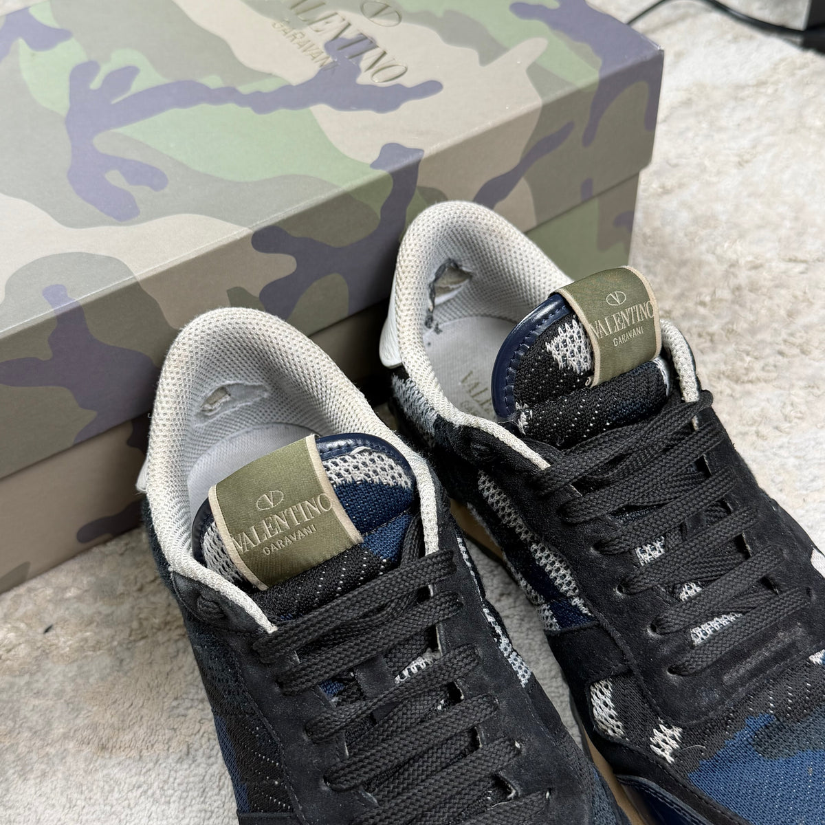 Valentino Garavani Mesh Blue Camo Trainer’s - Fit 7.5/8UK