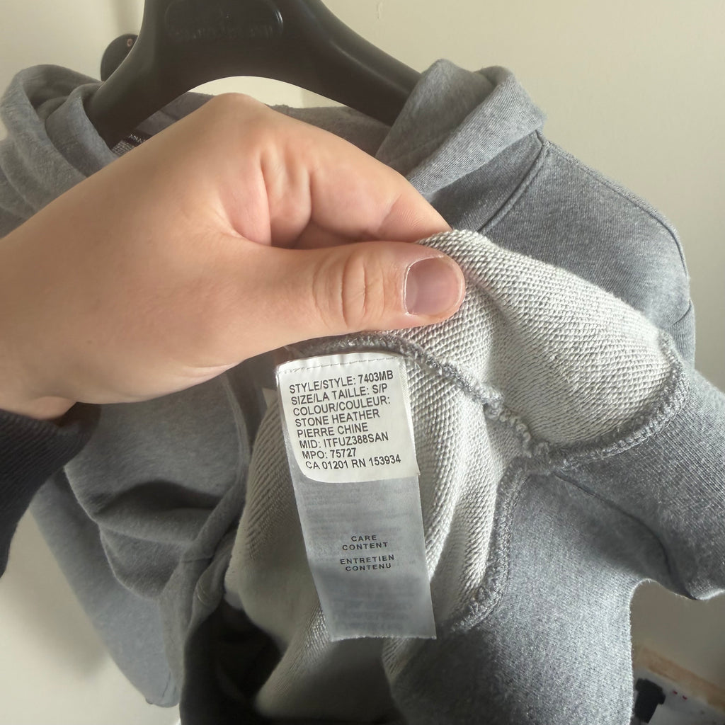 Canada Goose Grey Black Label Hoodie - Medium 21.5’’
