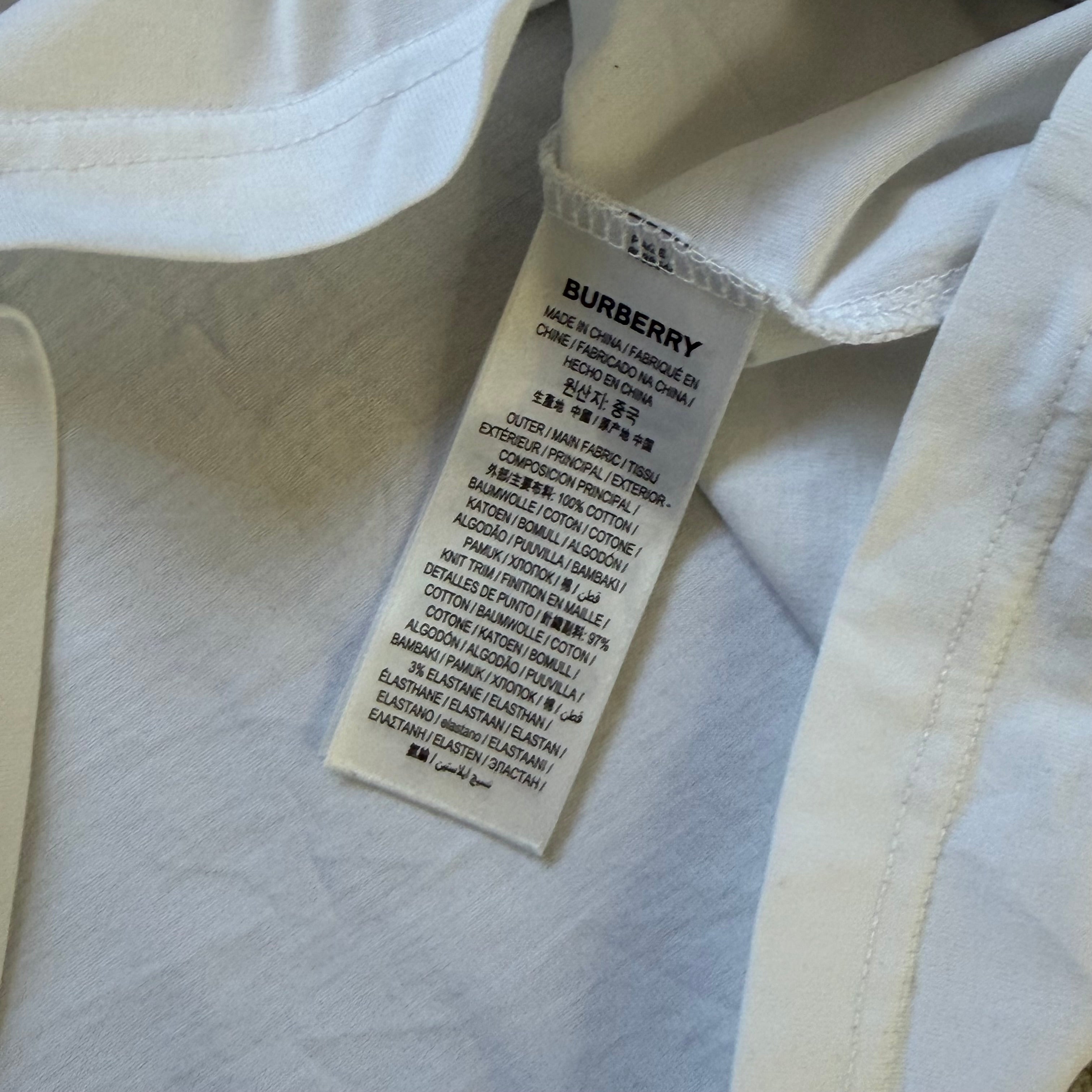 Burberry Box Logo Print T-Shirt White - XL 23’’