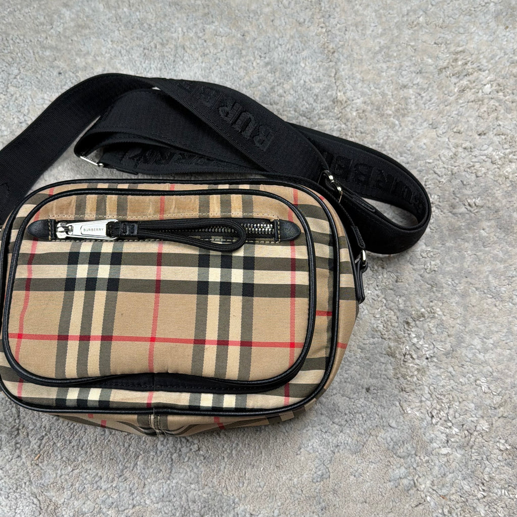 Burberry Biege Check Crossbody Bag