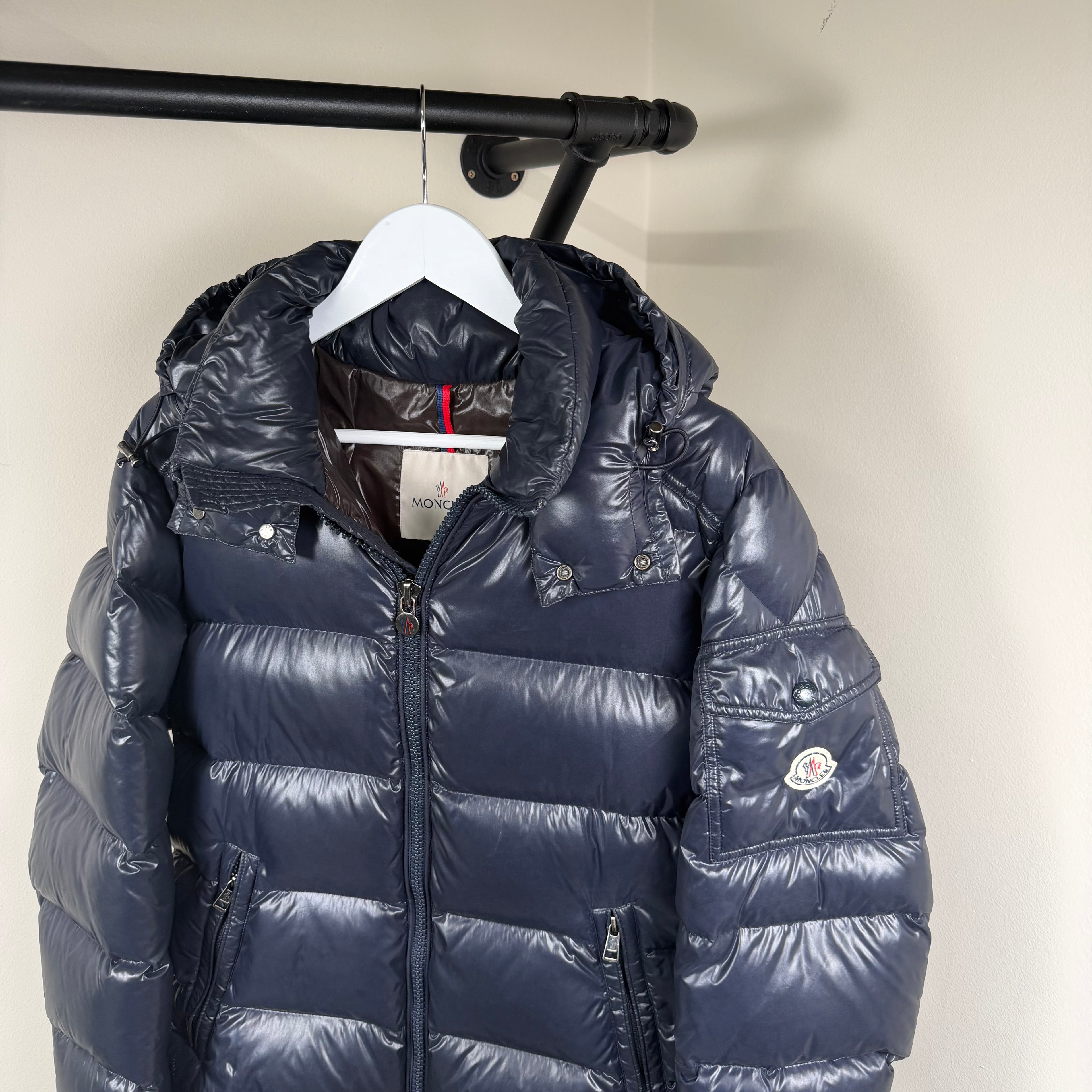 Moncler Navy Maya Giubbotto - Size 2 (S/M) 21.5’’