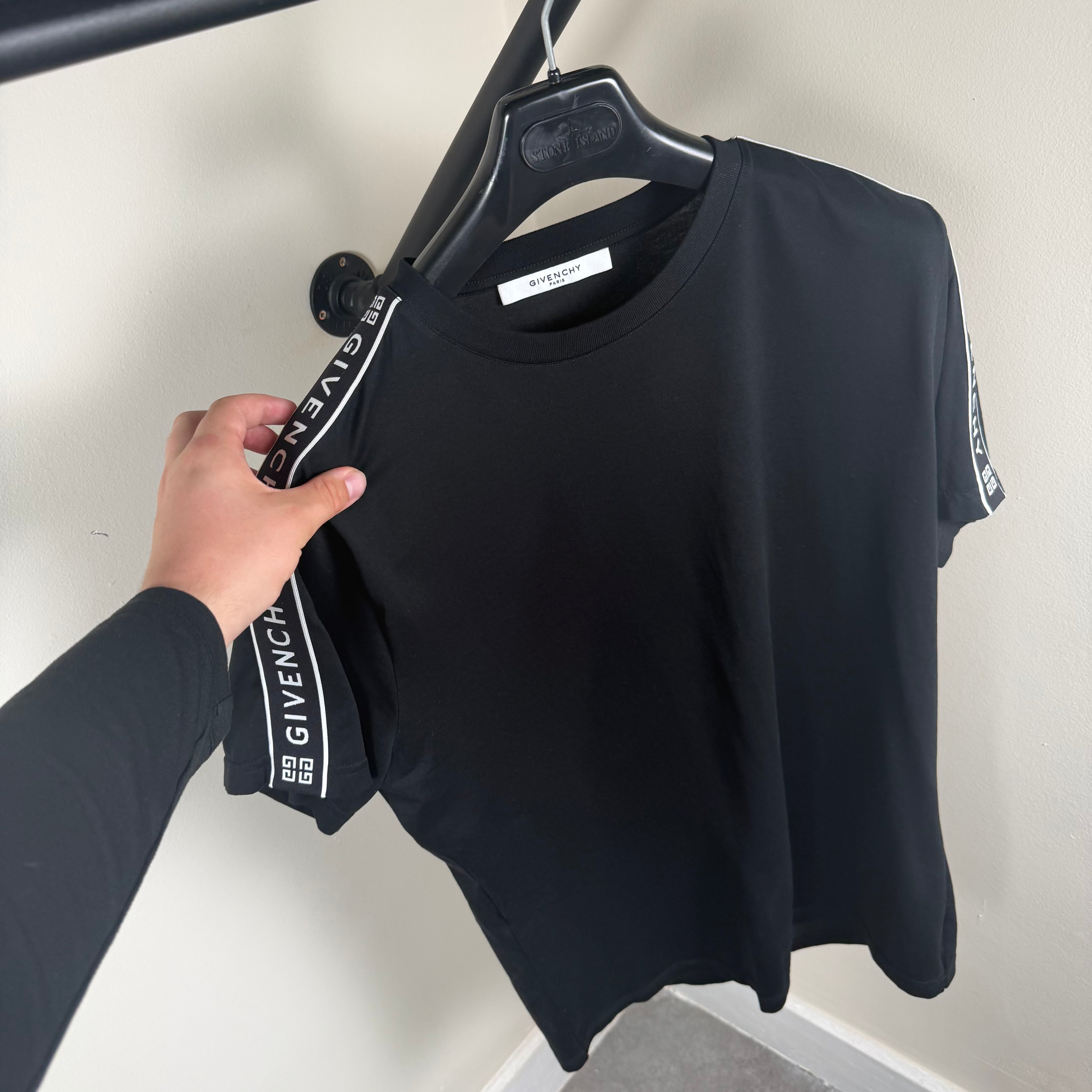 Givenchy Tape Black T-Shirt - Medium 21’’