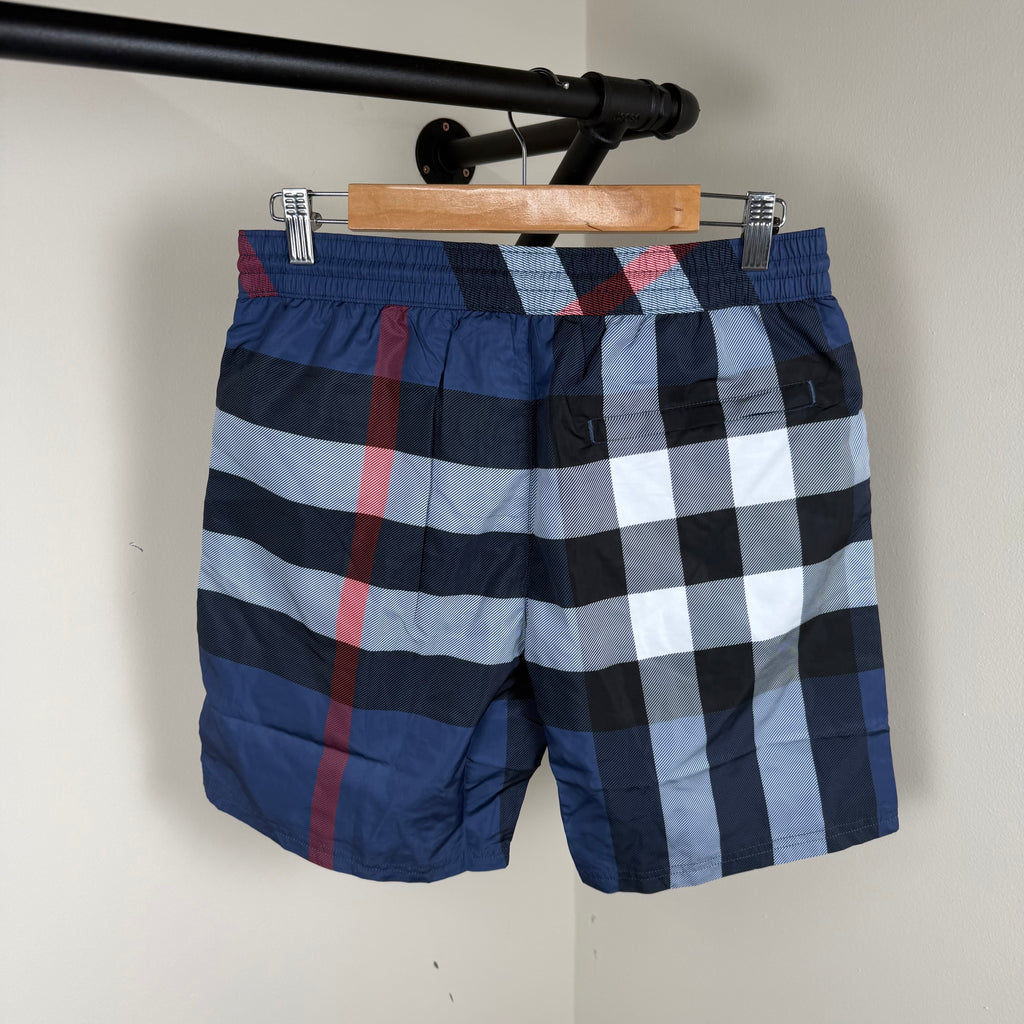 Burberry Blue Check Swimming Shorts - Medium