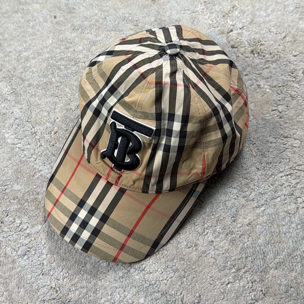 Burberry Biege Check Baseball Cap - S/M (57cm)