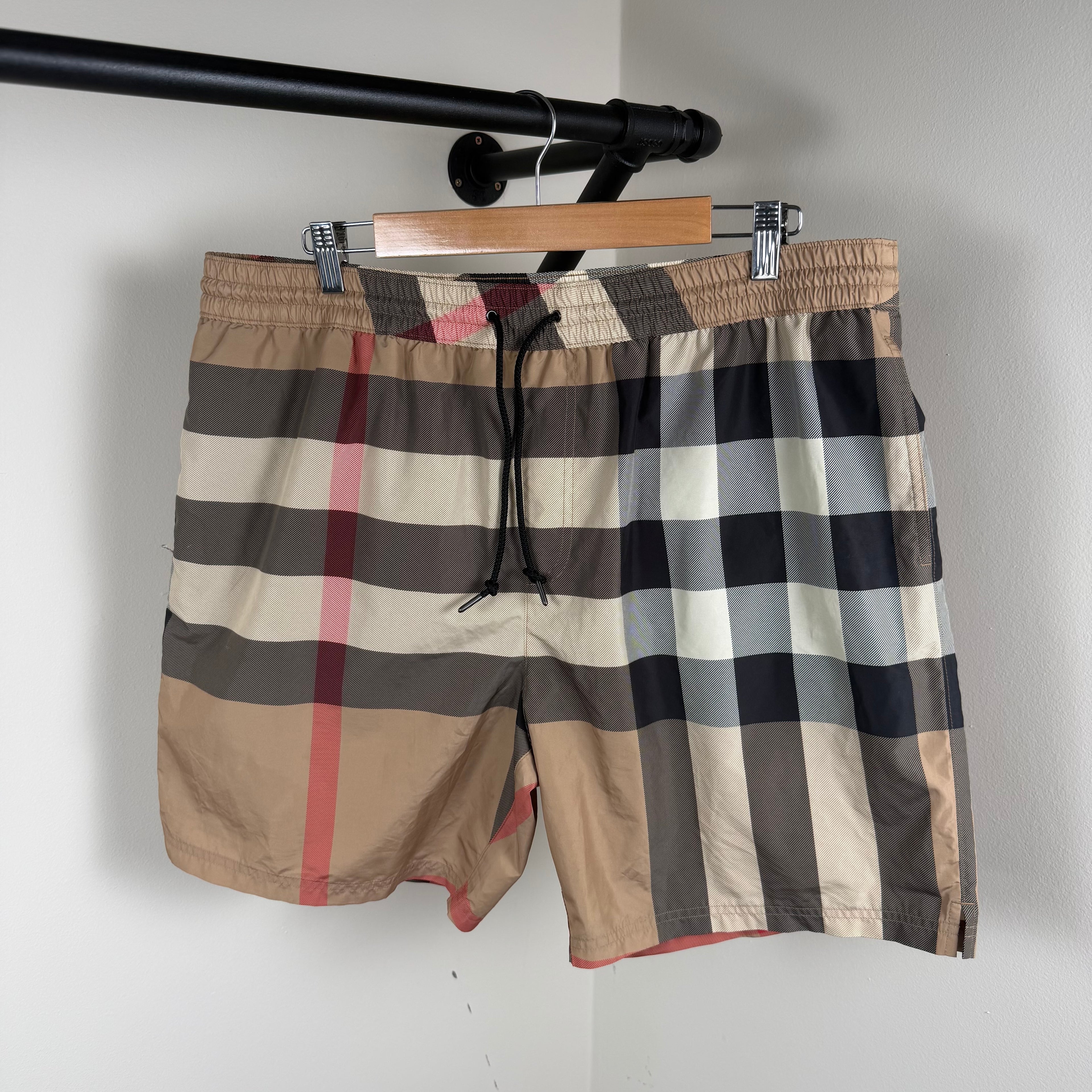 Burberry Biege Check Swimming Shorts - XXL