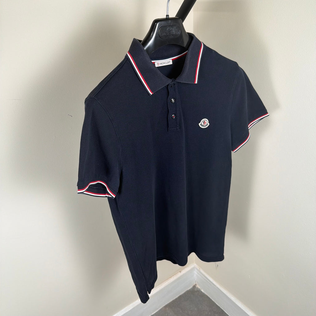 Moncler Navy Polo Shirt - Small 18.5’’