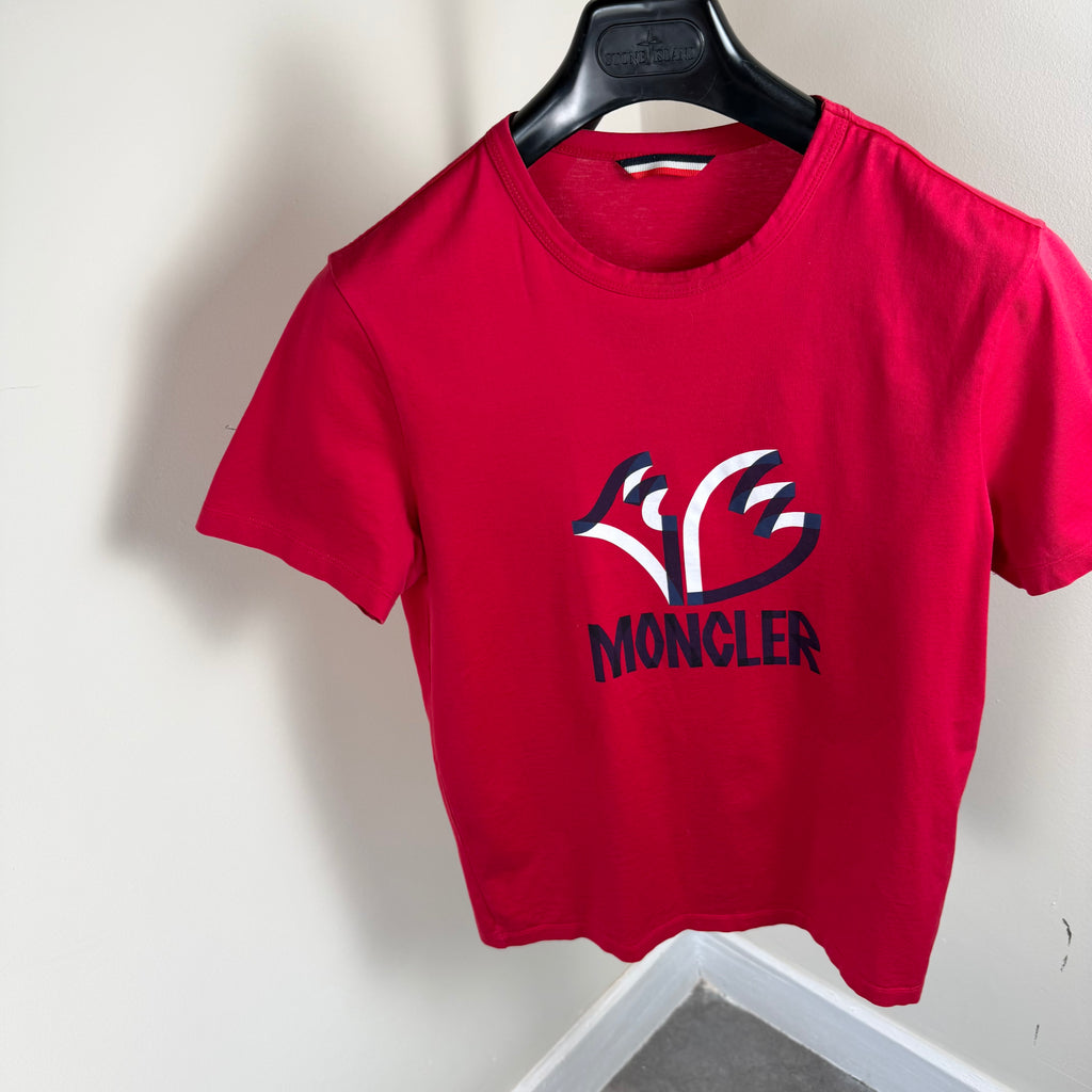 Moncler Red Graphic T-Shirt - Small 19’’