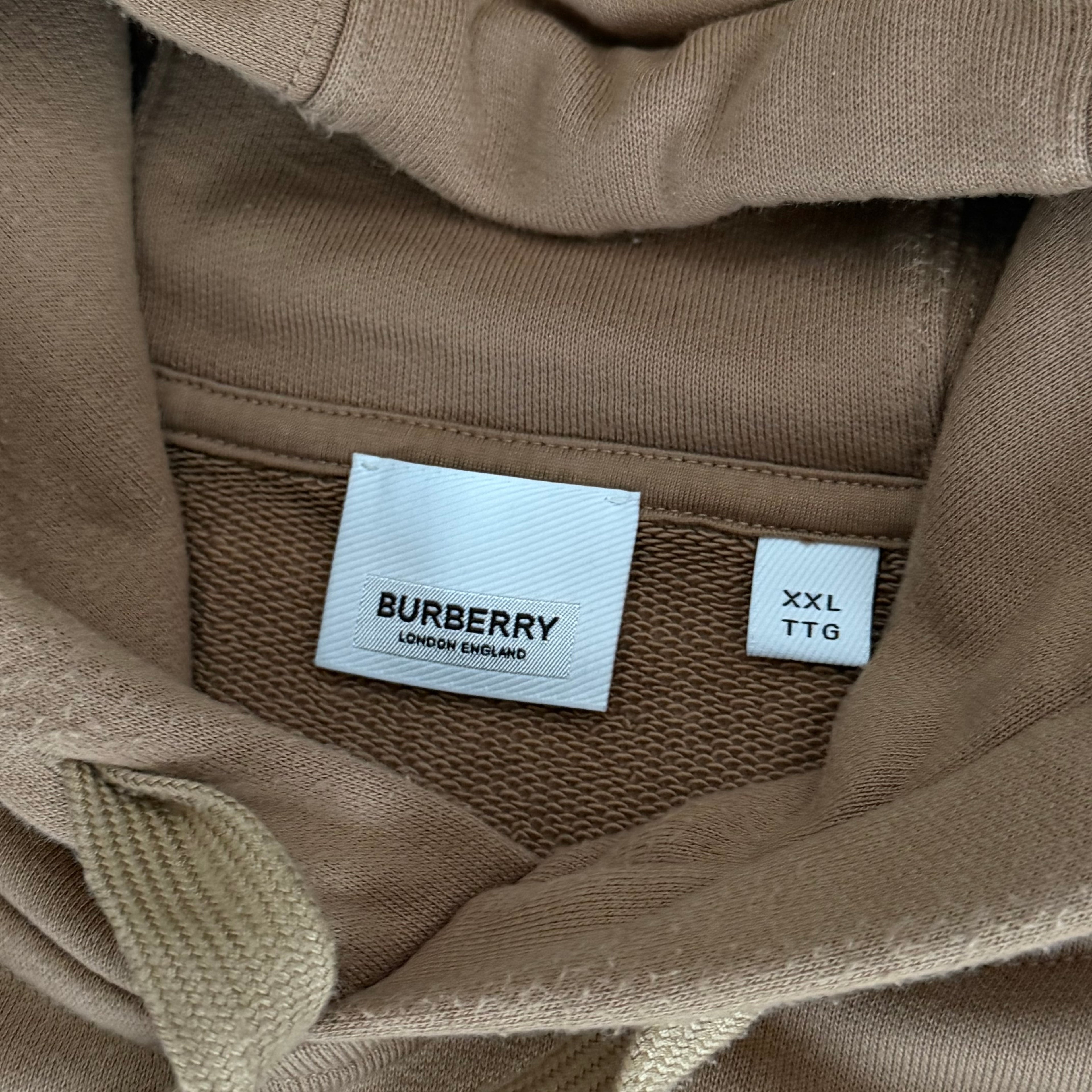 Burberry Biege Spellout Hoodie - XXL 26.5’’