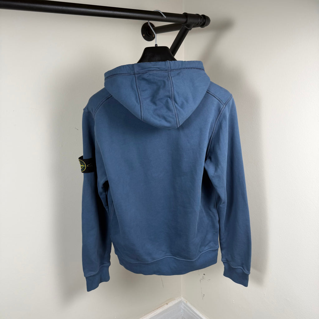 Stone Island Blue Pullover Hoodie - Medium 21’’
