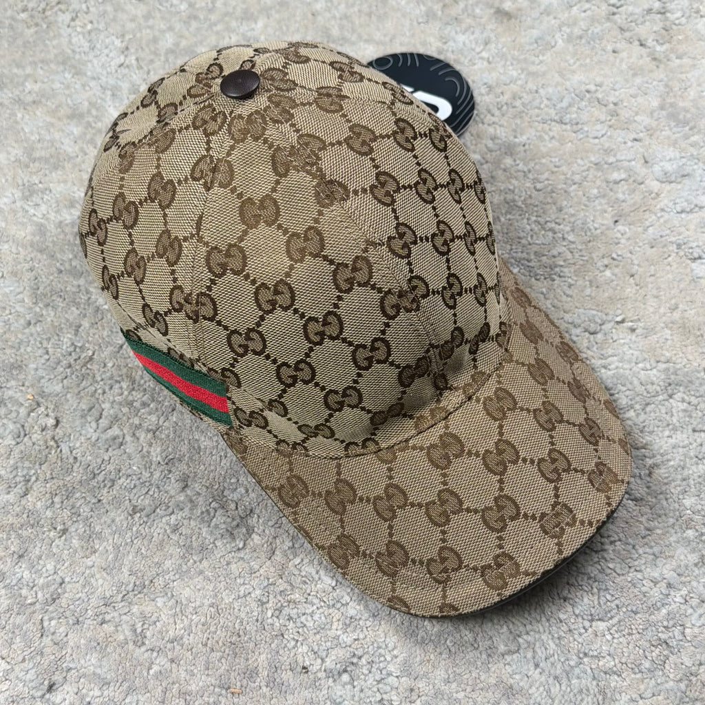 Gucci Biege Canvas Baseball Cap - Small (57cm)