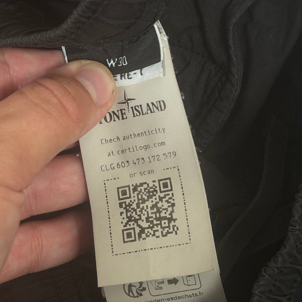 Stone Island Black Cargo Pants - 30W