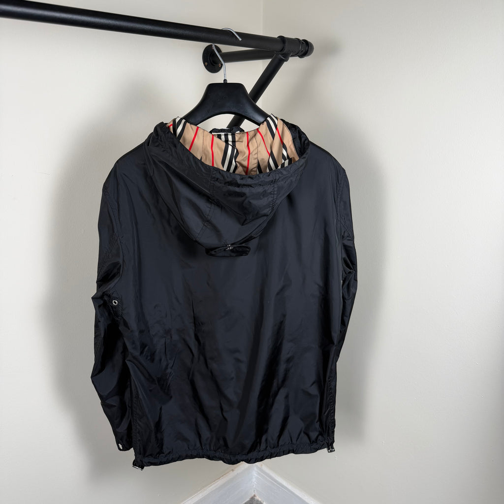Burberry Black Check Windbreaker - Medium 23.5’’