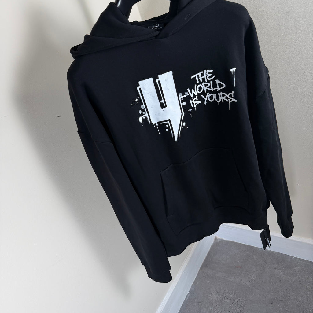 YELIR World World Is Yours Black Hoodie - M/L 24’’