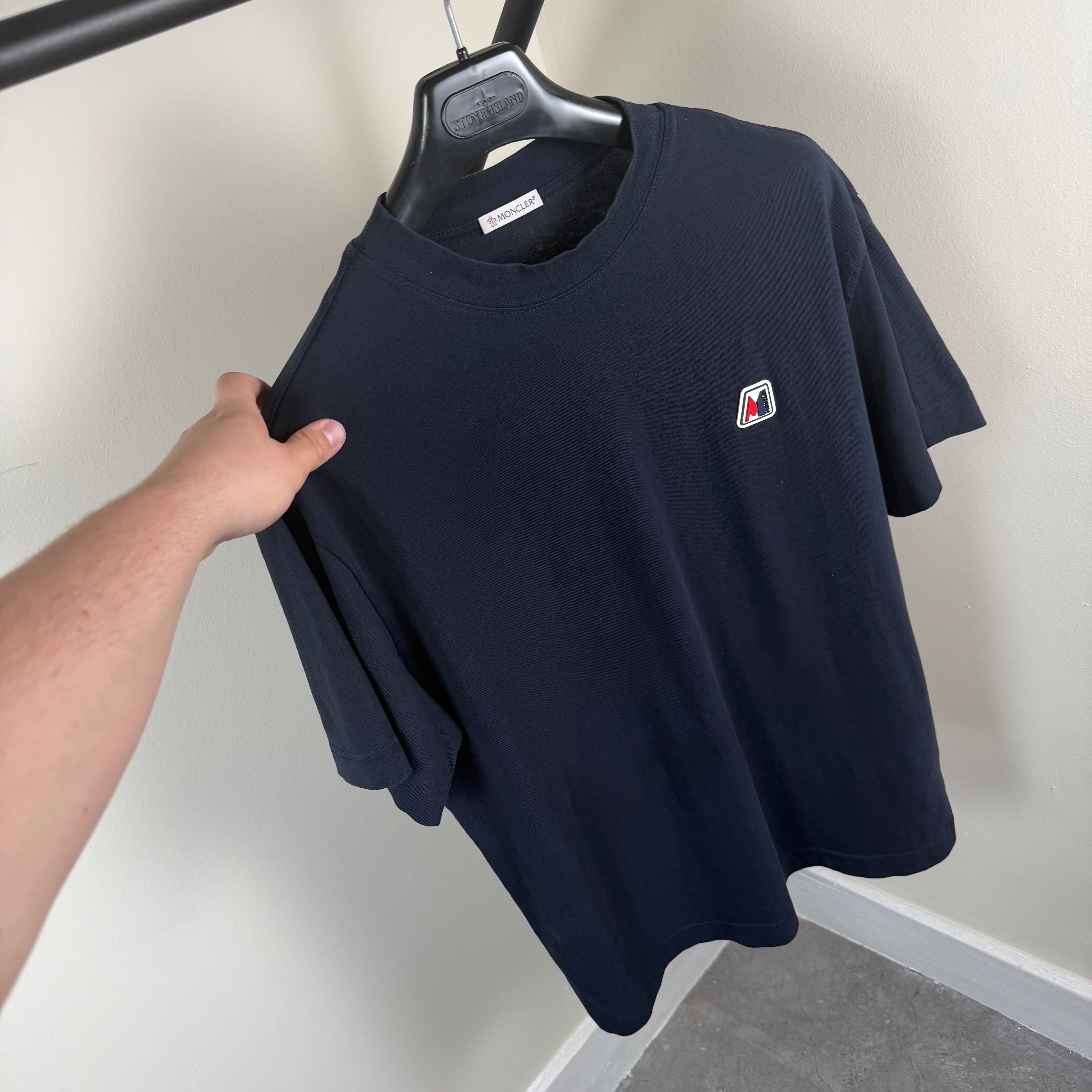 Moncler Navy Logo T-Shirt - Large 22’’