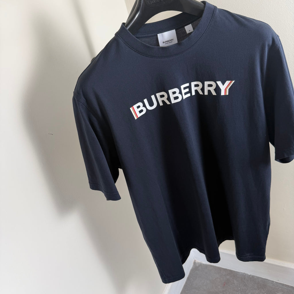 Burberry Navy Print T-Shirt - M/L 21.5’’