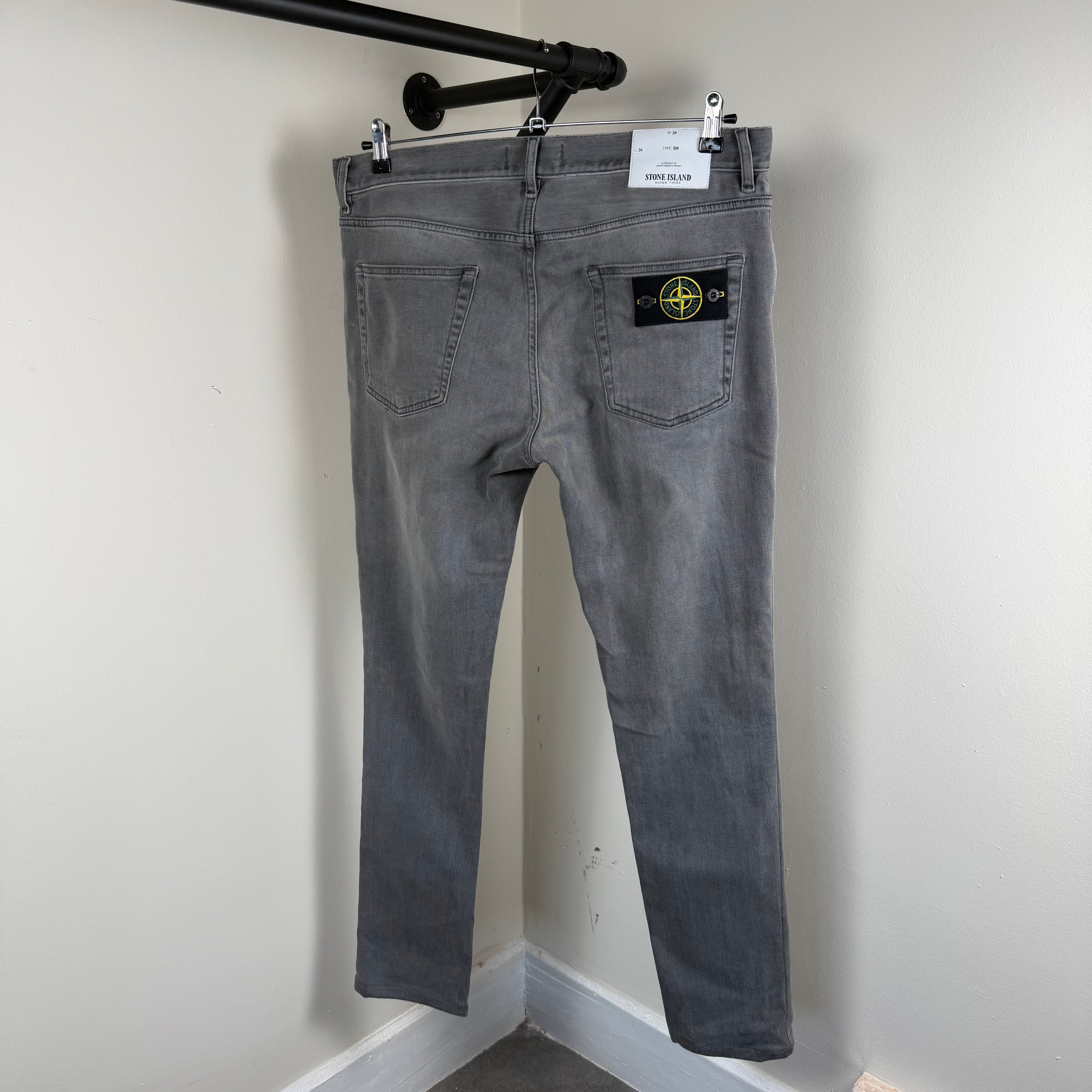 Stone Island Grey Denim Jeans - 36W Slim