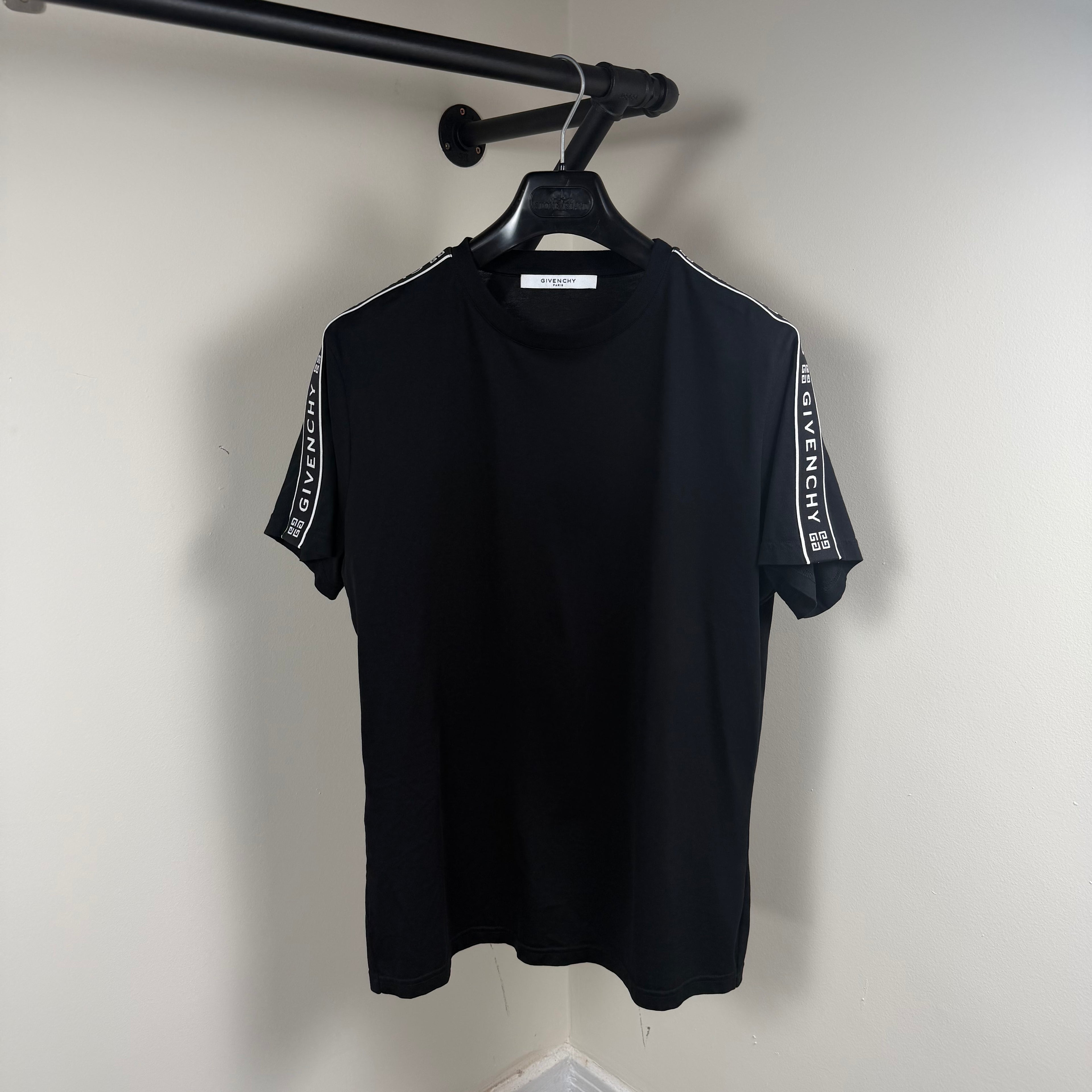Givenchy Tape Black T-Shirt - Medium 21’’