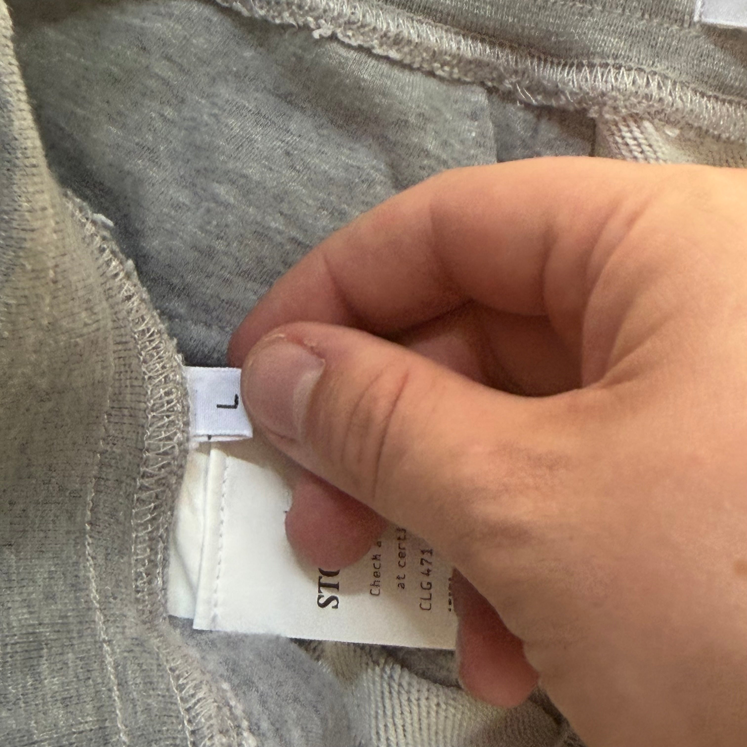 Stone Island Grey Cotten Joggers - Large