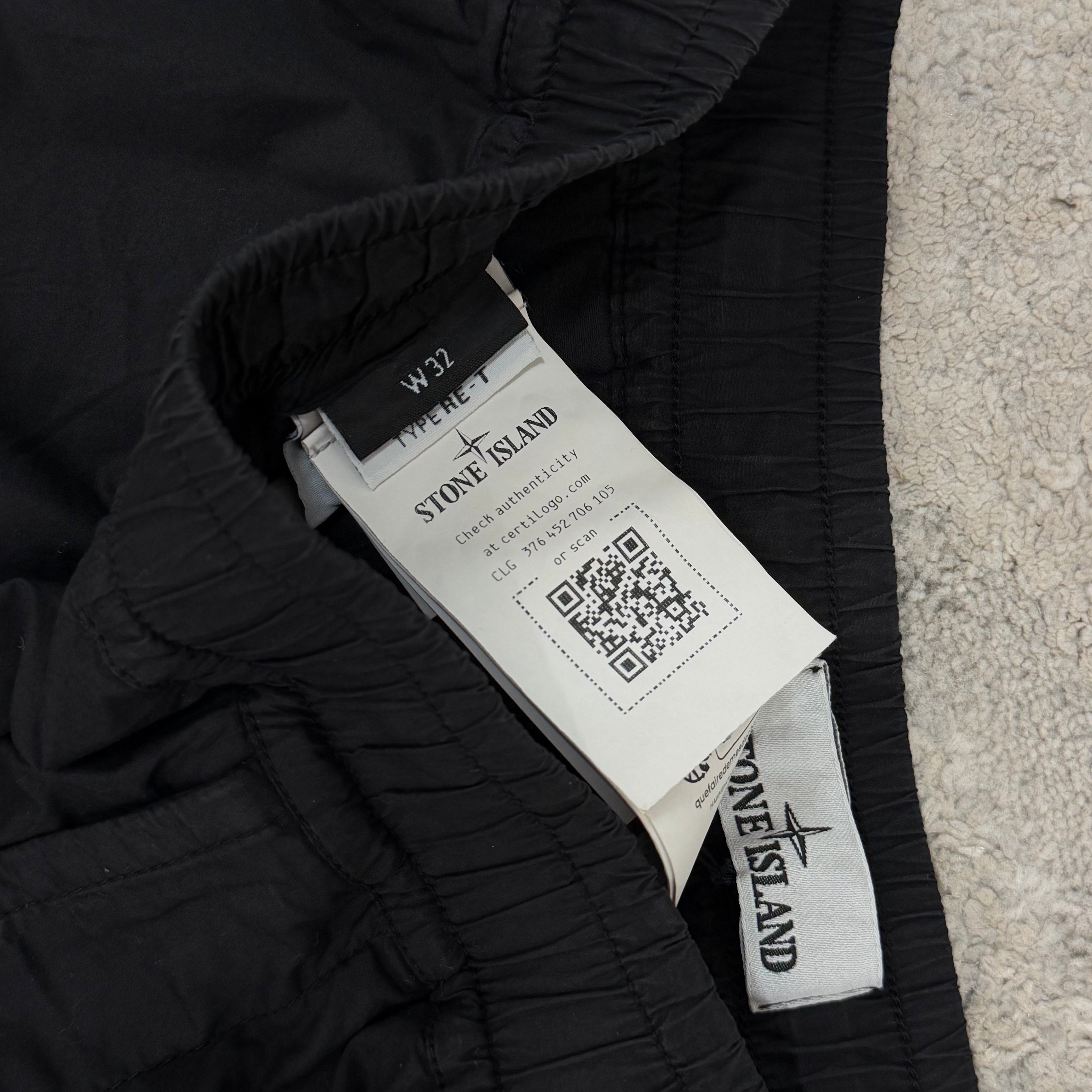Stone Island Black Cargo Pants - 32W
