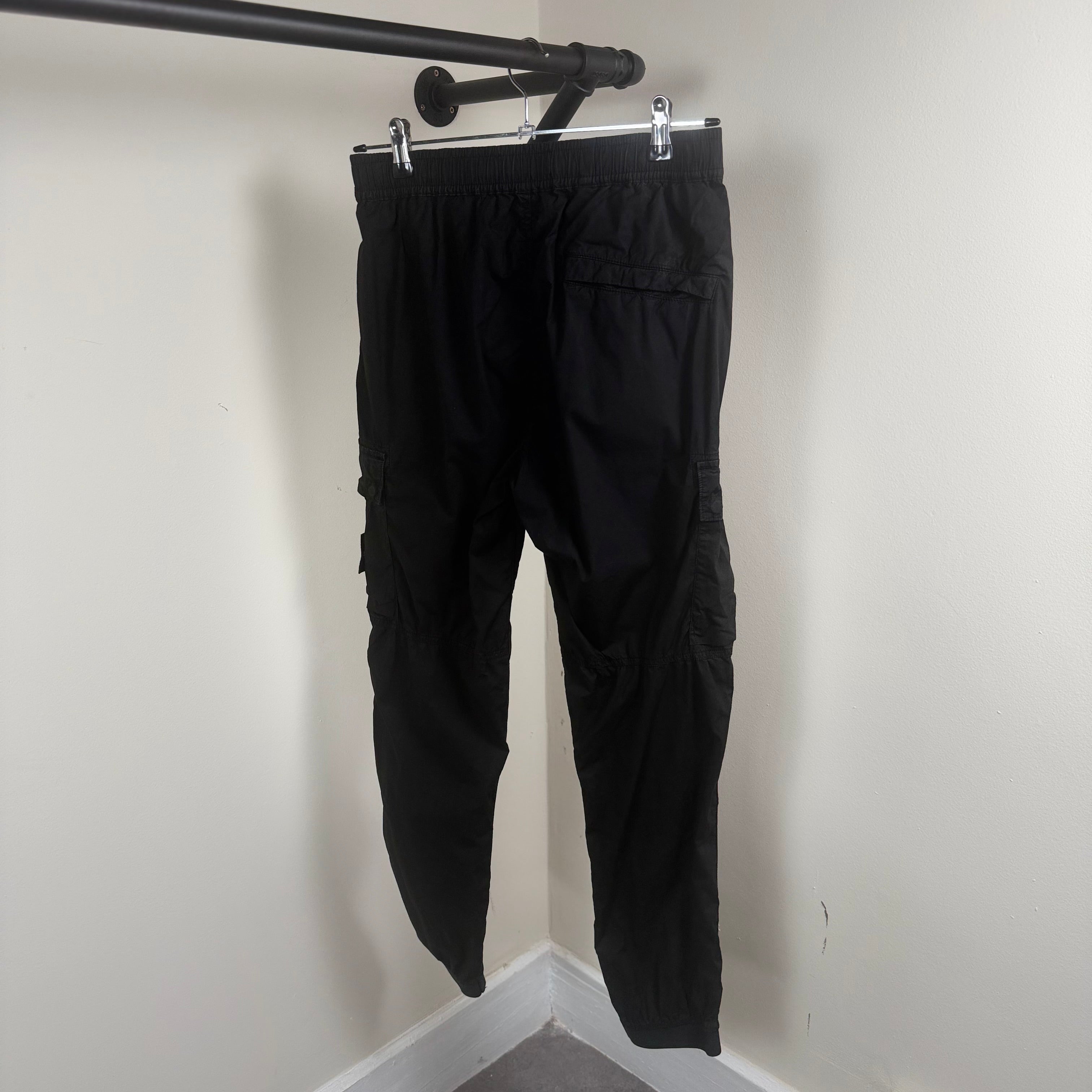 Stone Island Black Cargo Pants - 30W