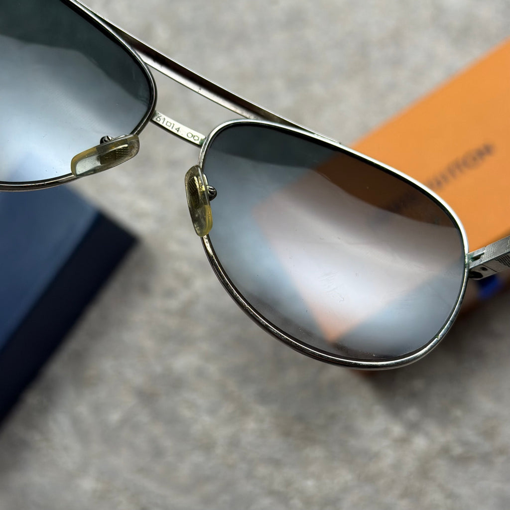 Louis Vuitton Aviator Sunglasses Silver