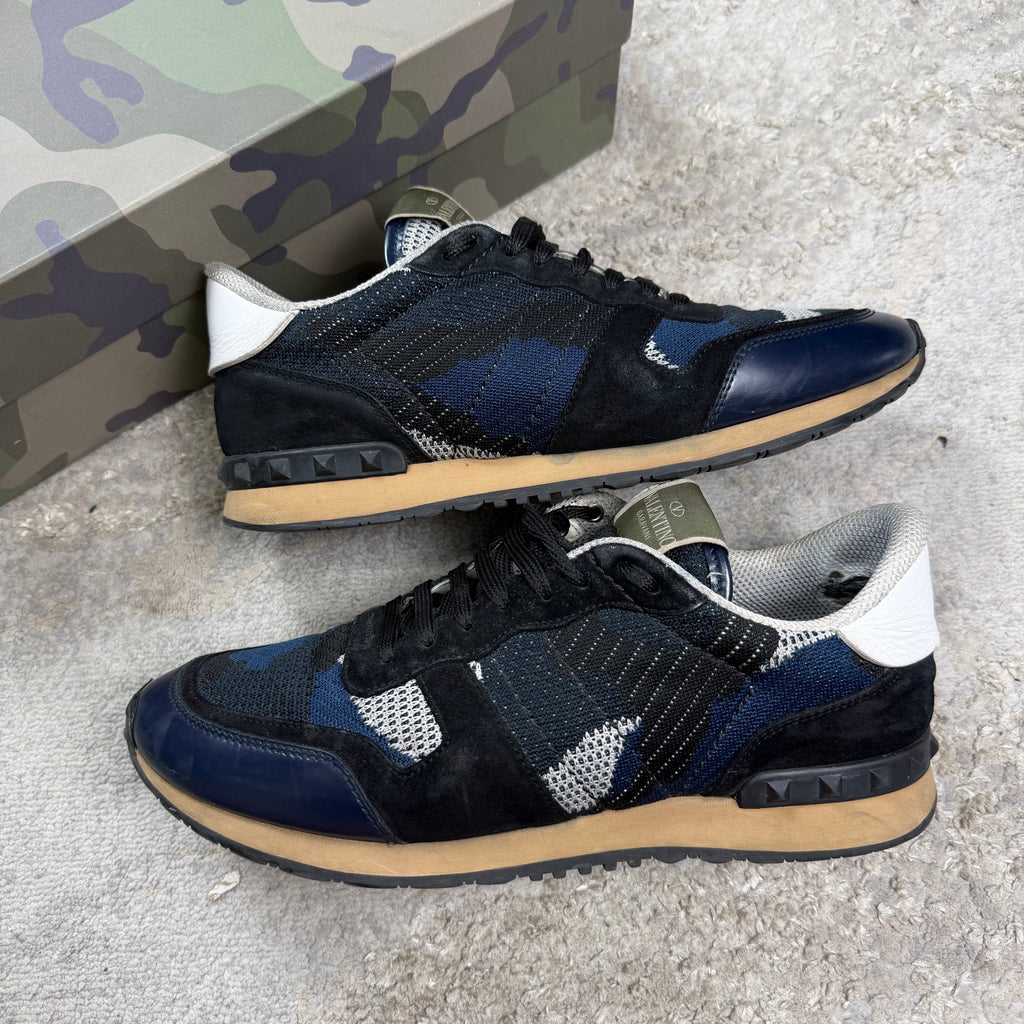 Valentino Garavani Mesh Blue Camo Trainer’s - Fit 7.5/8UK
