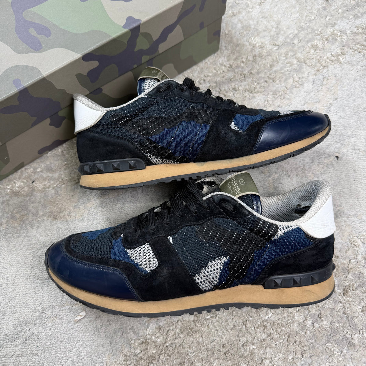 Valentino Garavani Mesh Blue Camo Trainer’s - Fit 7.5/8UK