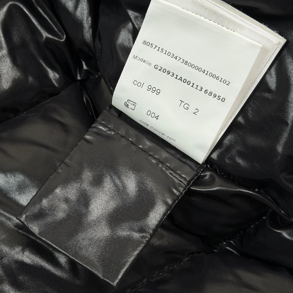 Moncler Maire Giubbotto Black Womens Jacket - Size 2 (Fit UK12 23.5’’)