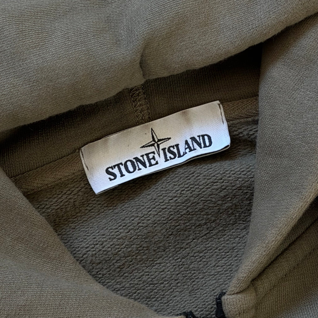 Stone Island Green Zip Up Hoodie - Small 20’’