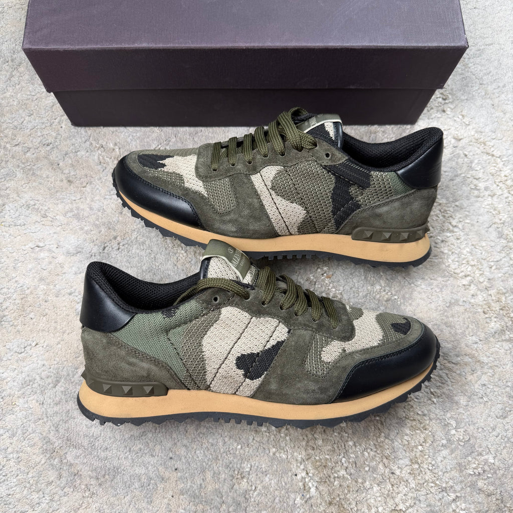 Valentino Garavani Green Camo Trainer’s - 7UK