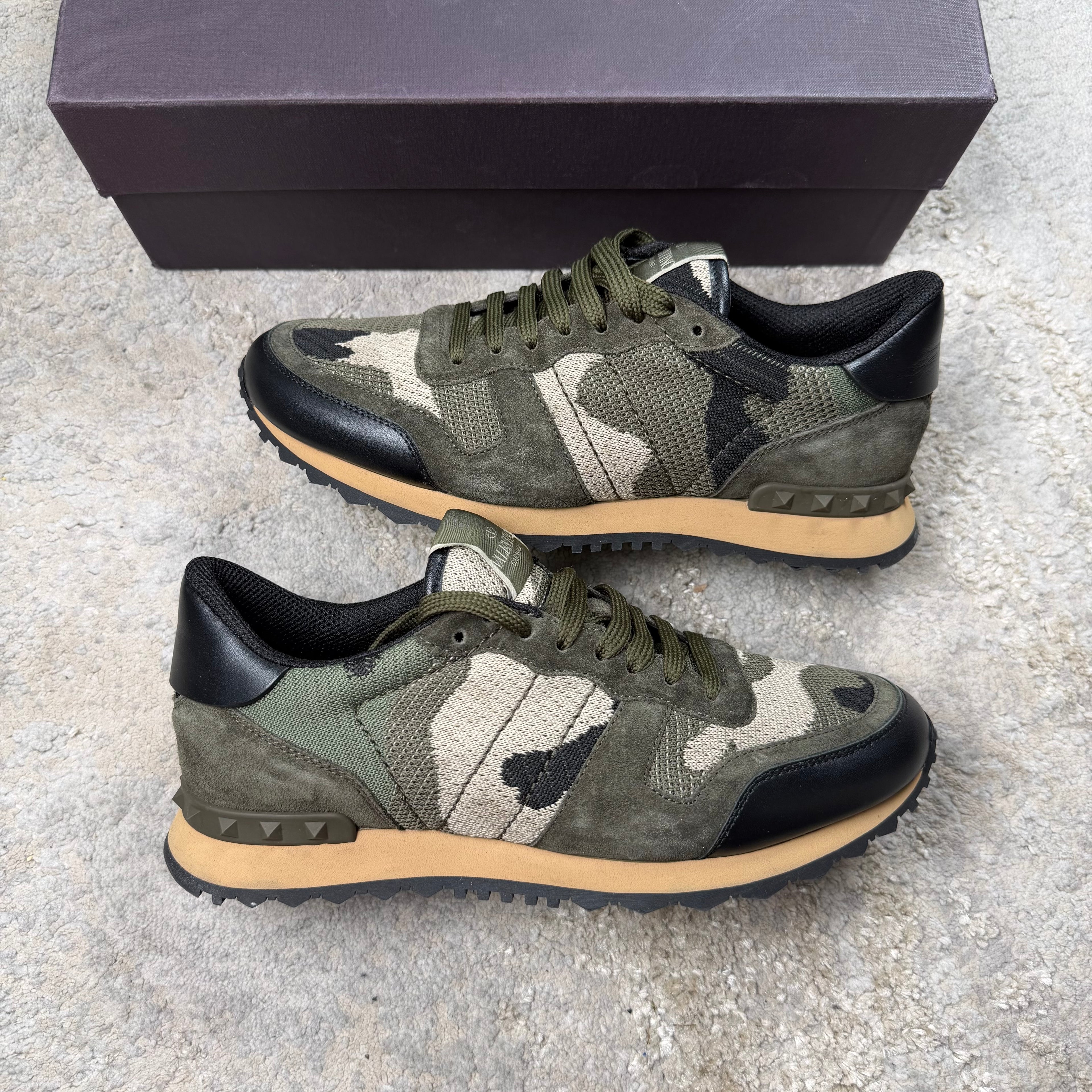Valentino Garavani Green Camo Trainer’s - 7UK