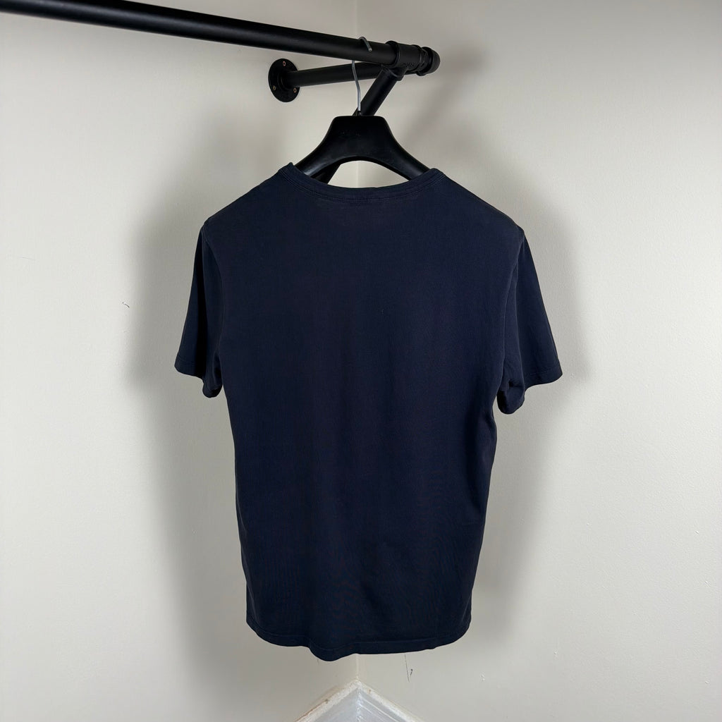Moncler Navy Spellout T-Shirt - Small 18.75’’